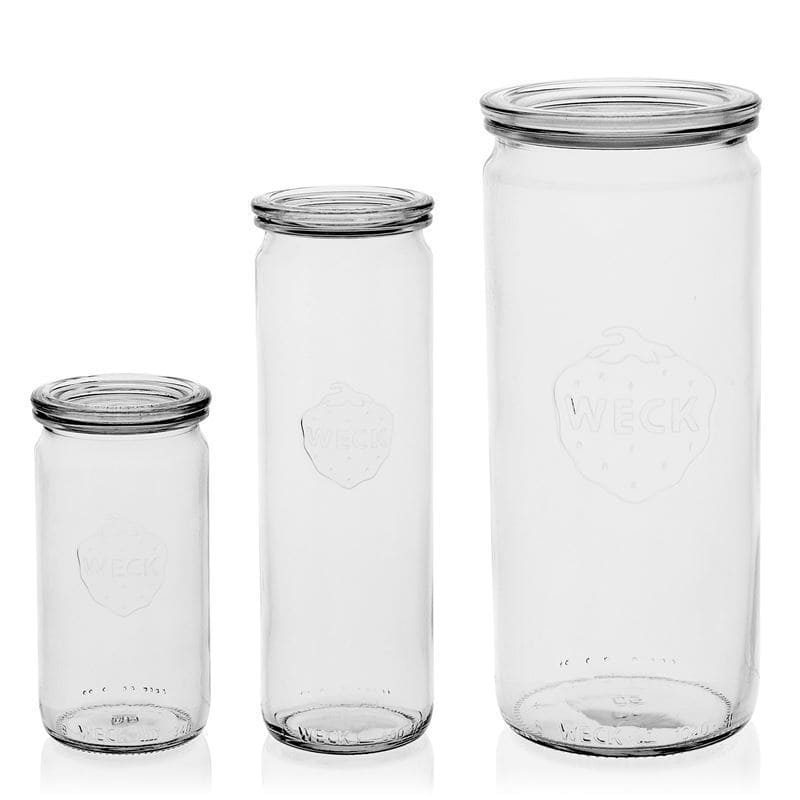 1040 ml WECK цилиндричен буркан, затваряне: заоблен ръб