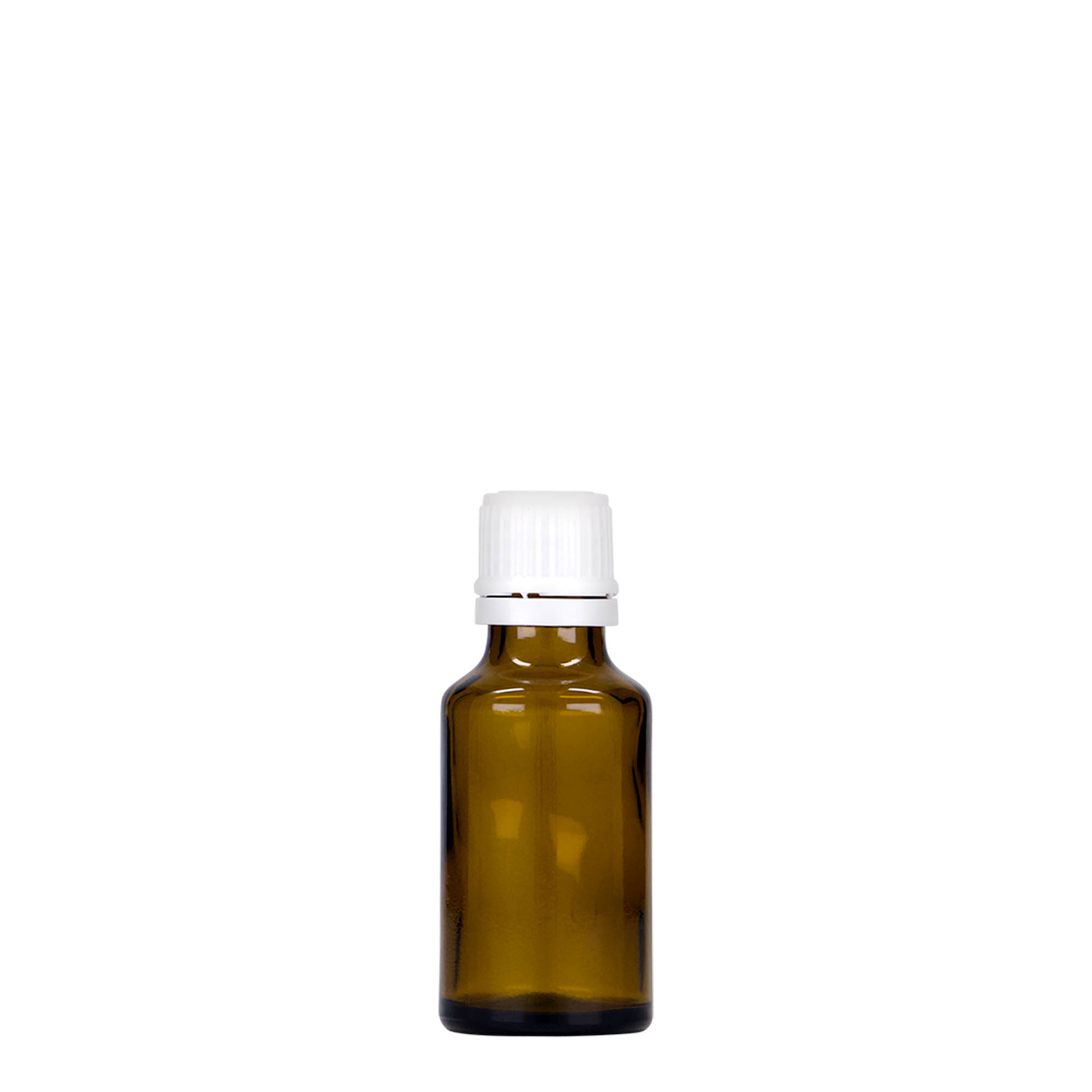 25 ml бутилка за лекарства, стъклена, кафява, затваряне: винтова капачка с резба DIN 18