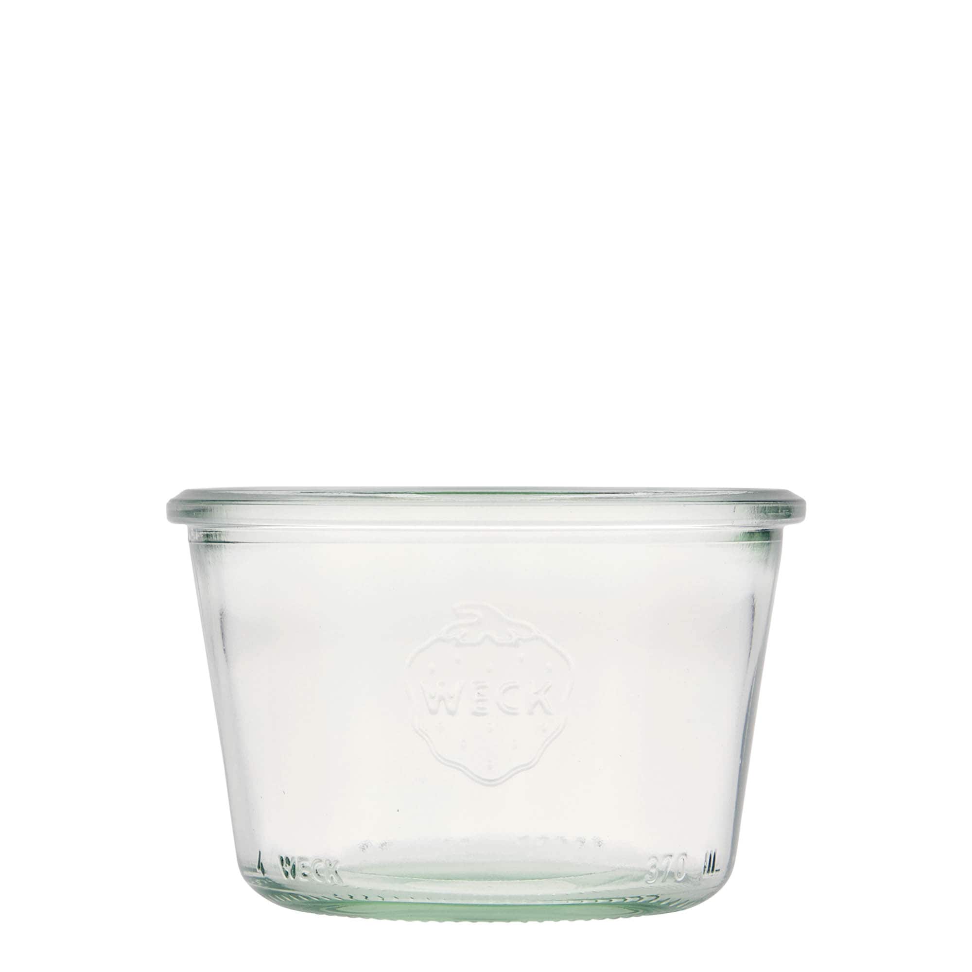 370 мл стъклен буркан WECK с обръщащ се ръб, отвор: кръгъл ръб