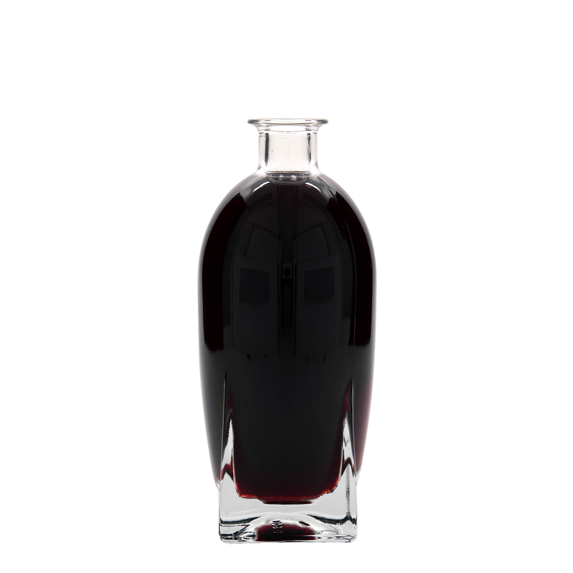500 ml стъклена бутилка „Zino“, квадратна, затваряне: коркова тапа