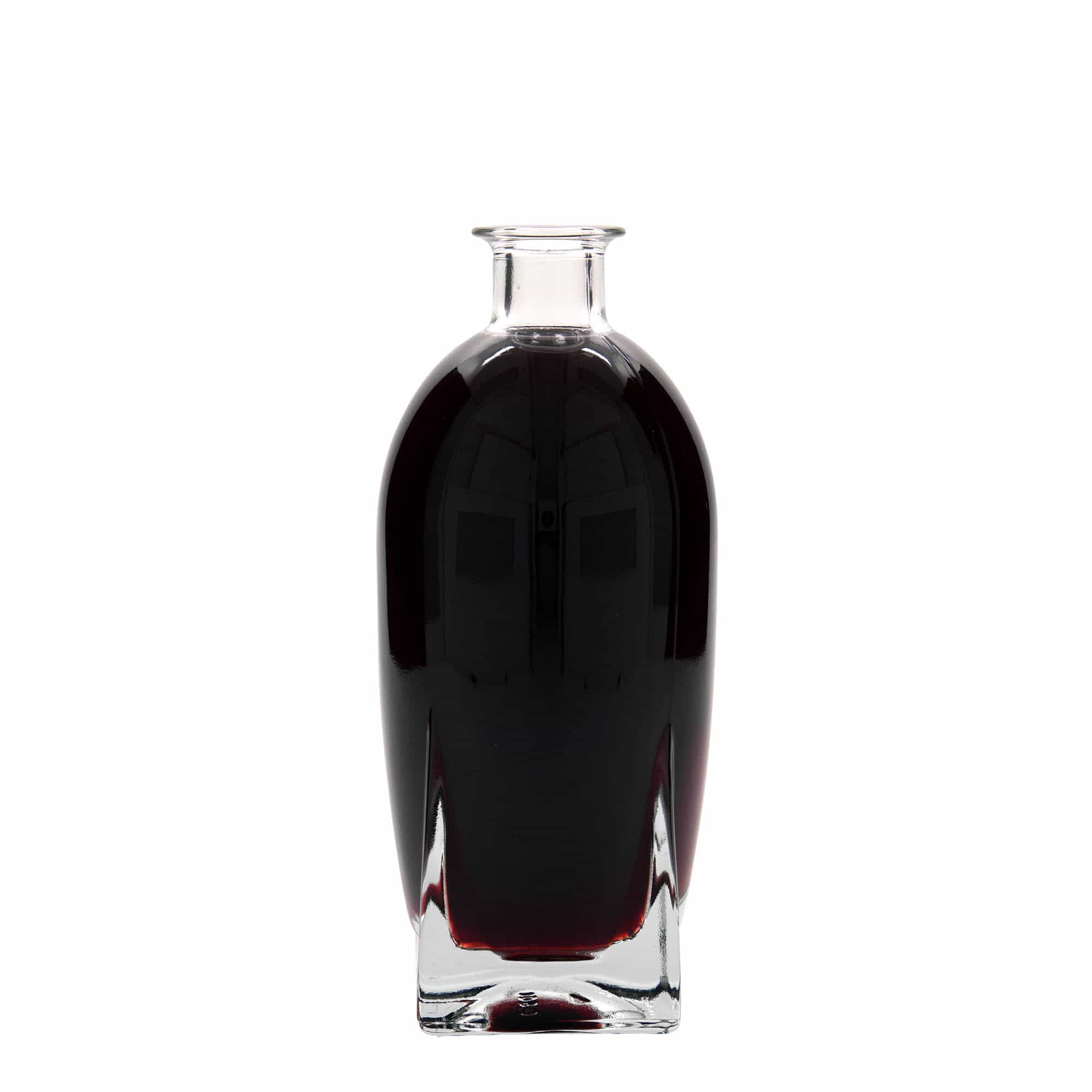 500 ml стъклена бутилка „Zino“, квадратна, затваряне: коркова тапа