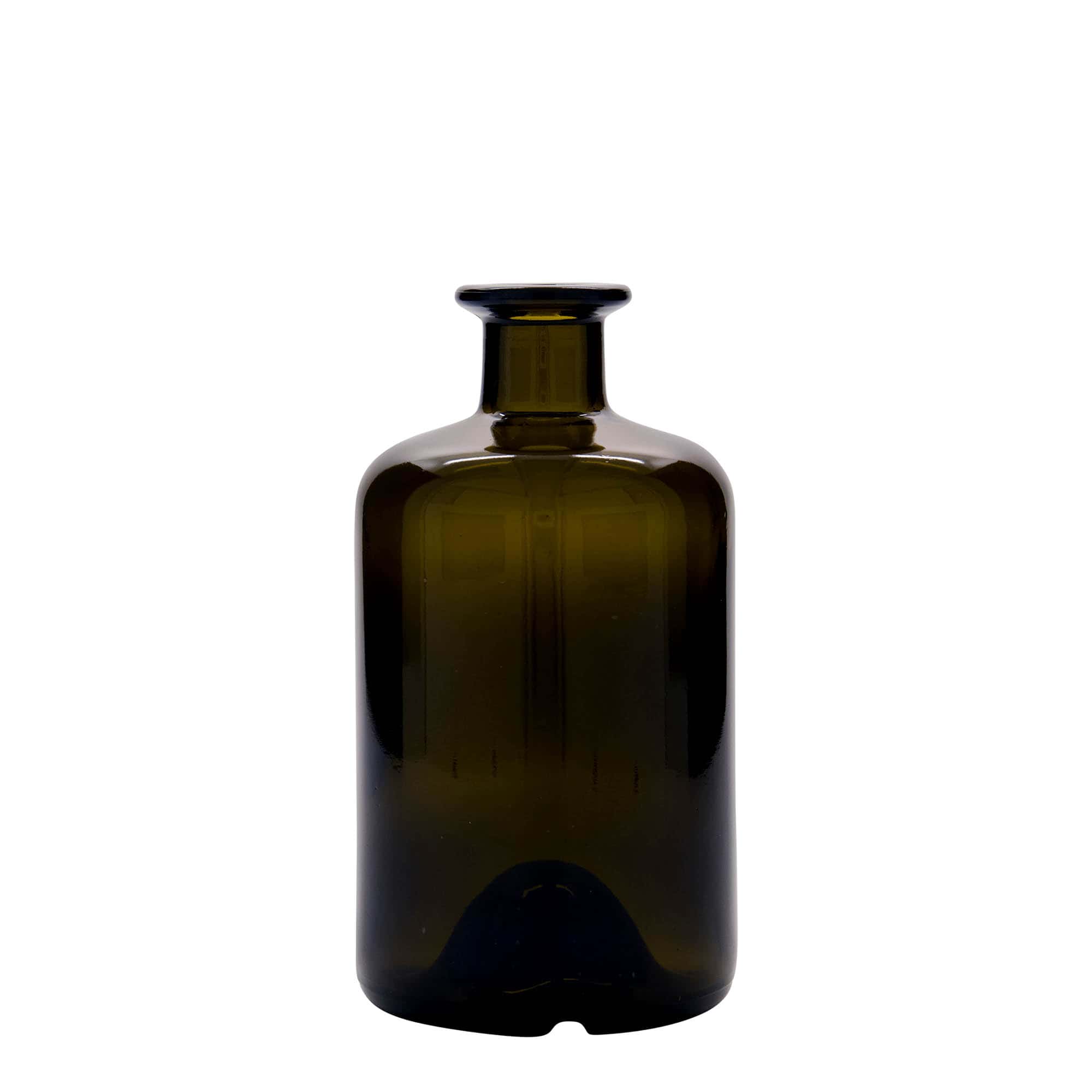 500 ml стъклена аптекарска бутилка, антично зелено, затваряне: коркова тапа 500 ml стъклена аптекарска бутилка, антично зелено, затваряне: коркова тапа