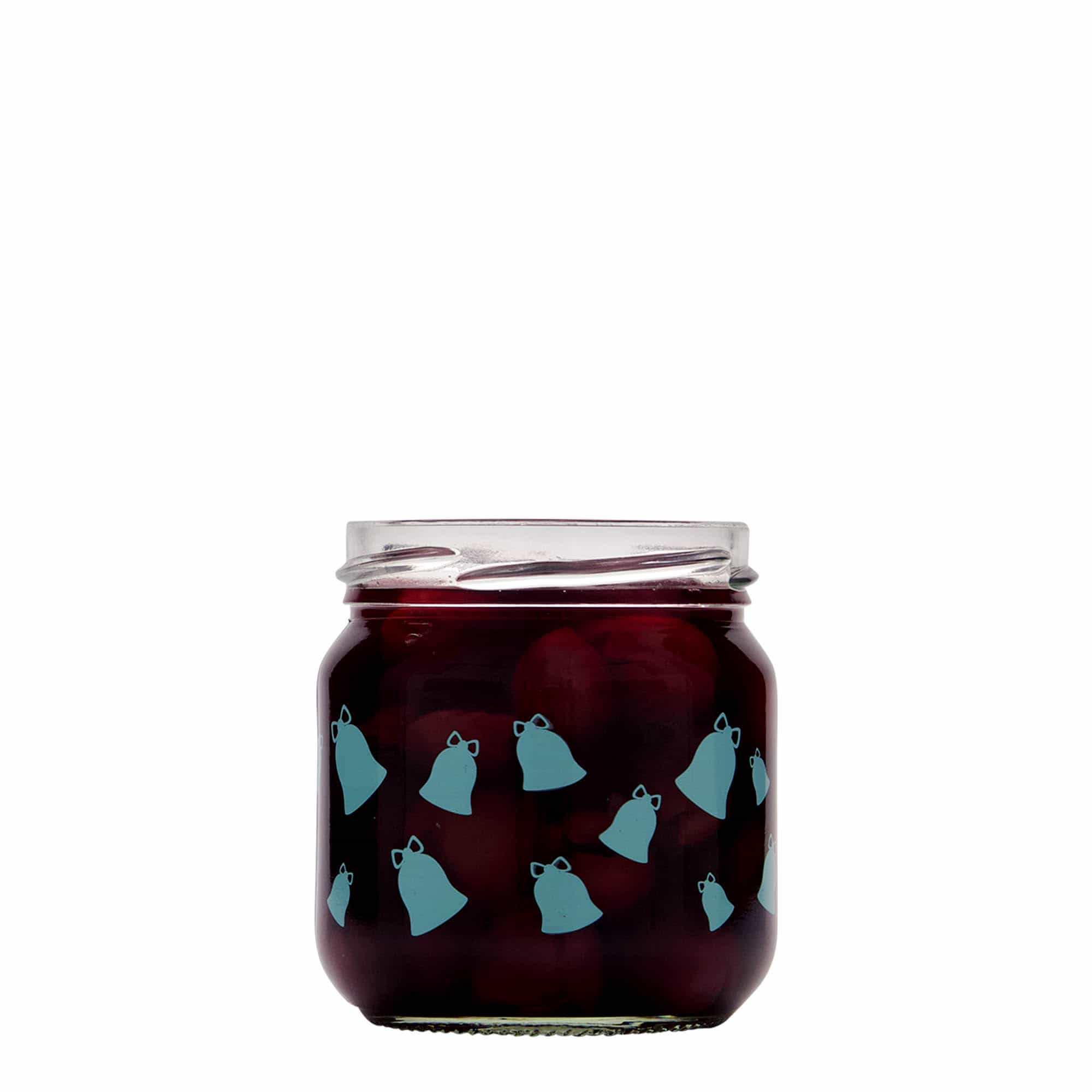 212 мл кръгло стъкло, мотив: камбанка, звънче, отвор: Twist-Off (TO 66) 212 мл кръгло стъкло, мотив: камбанка, звънче, отвор: Twist-Off (TO 66)