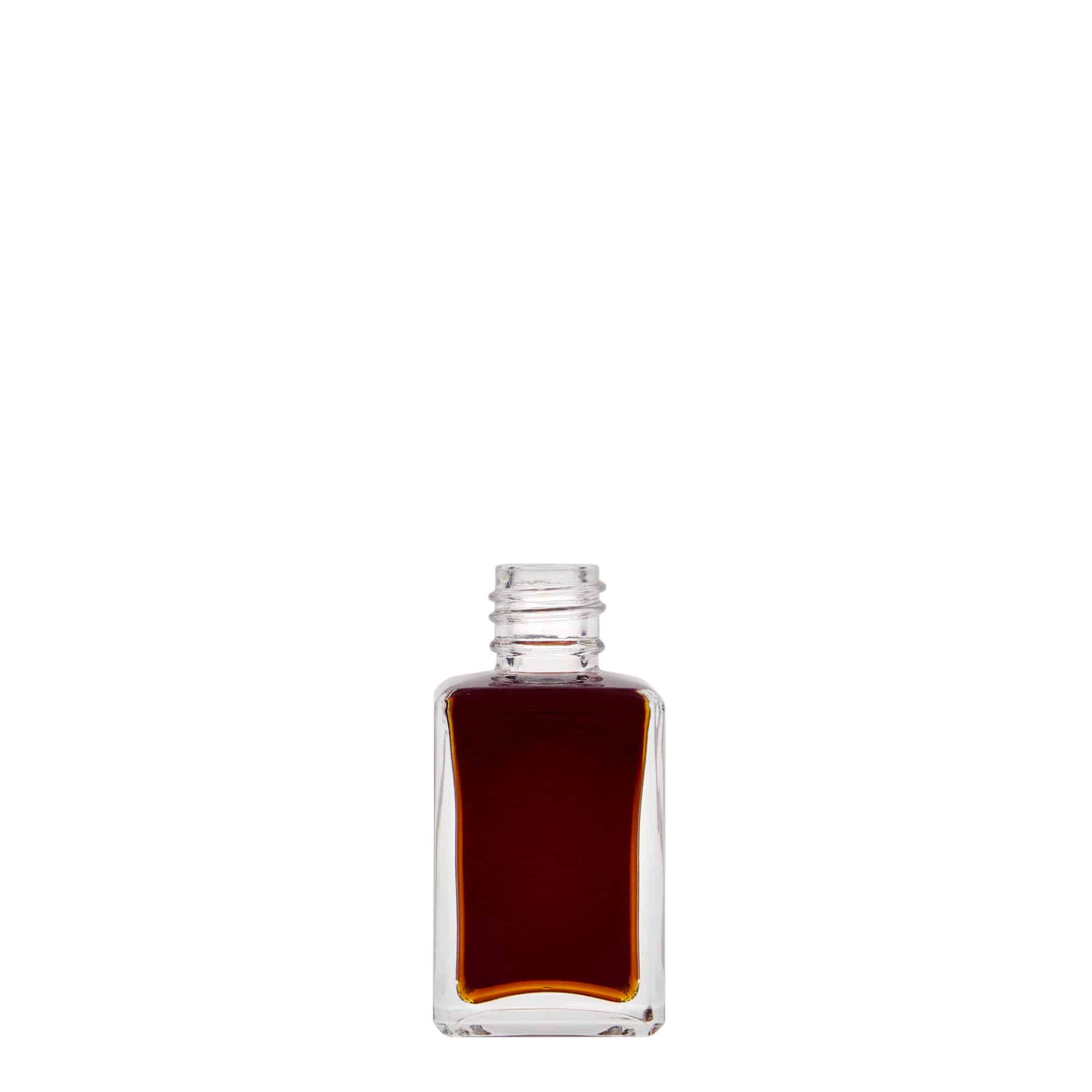 30 ml стъклена бутилка „Tamme“, квадратна, затваряне: капачка PP 18