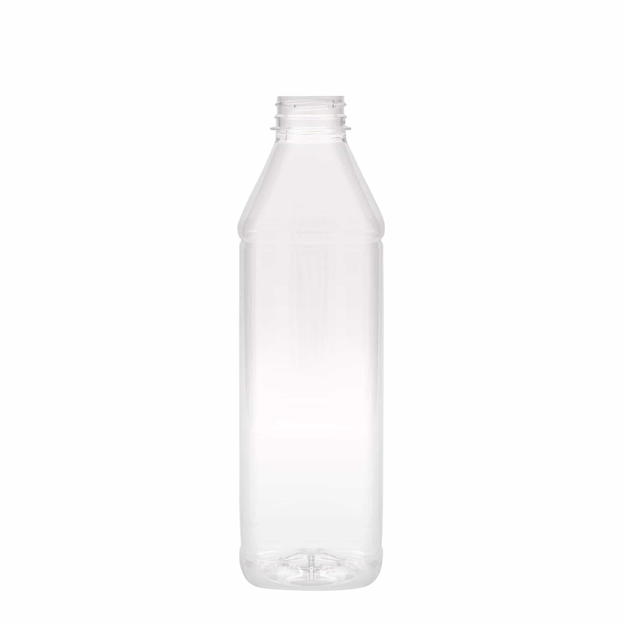 1000 ml PET бутилка за мляко и плодов сок „Carré“, квадратна, пластмасова, затваряне: 38 mm 1000 ml PET бутилка за мляко и плодов сок „Carré“, квадратна, пластмасова, затваряне: 38 mm