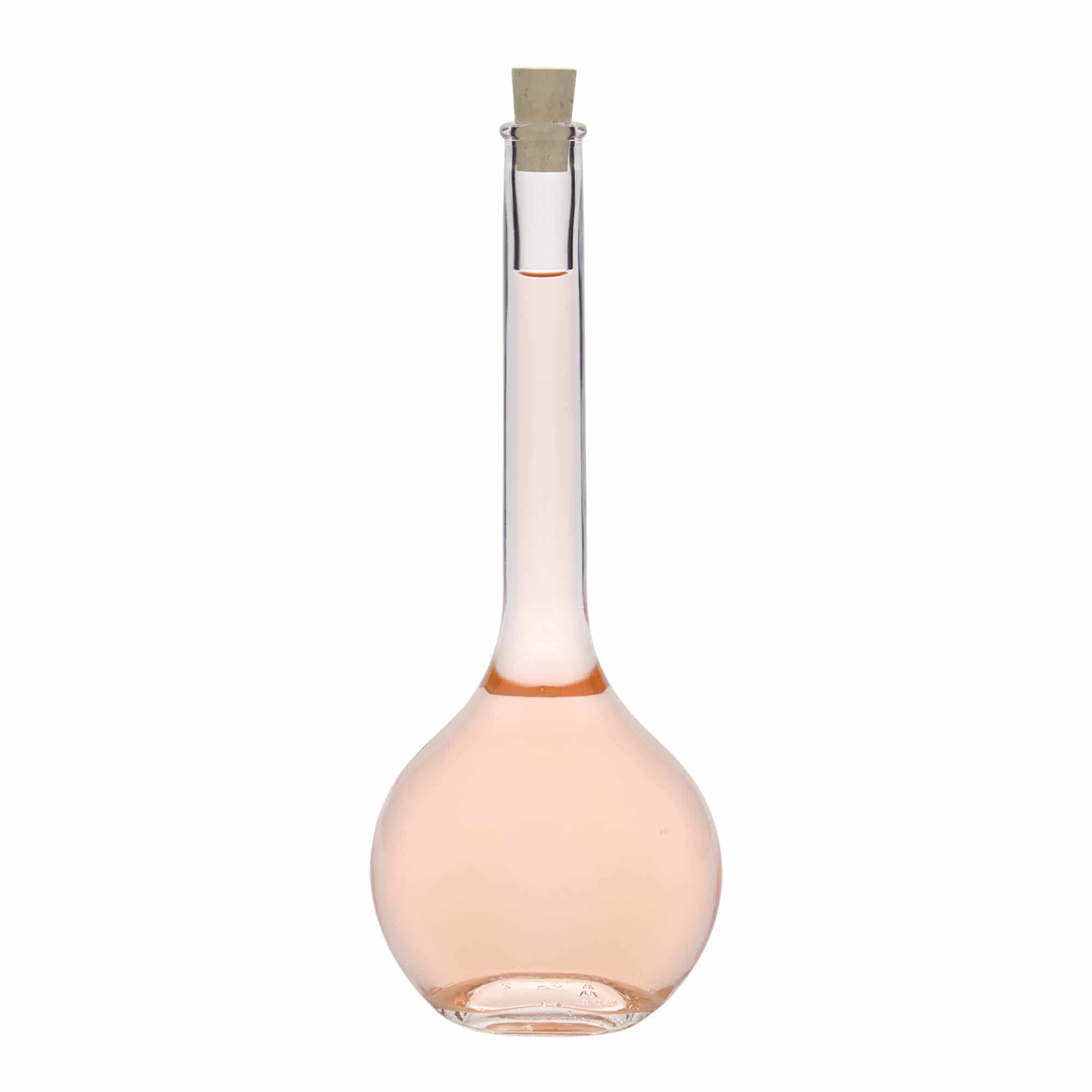 500 ml стъклена бутилка „Contessa“, овална, затваряне: коркова тапа