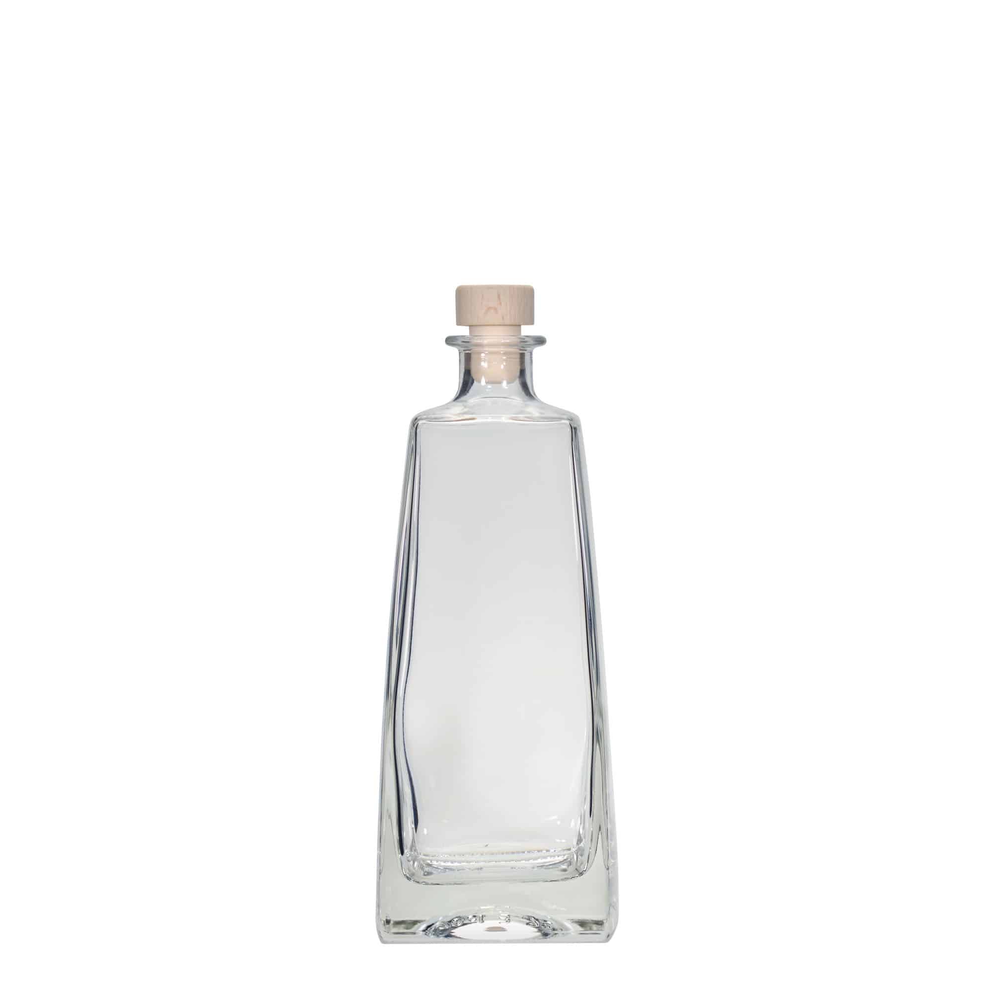 700 ml стъклена бутилка „Timmy“, правоъгълна, затваряне: коркова тапа