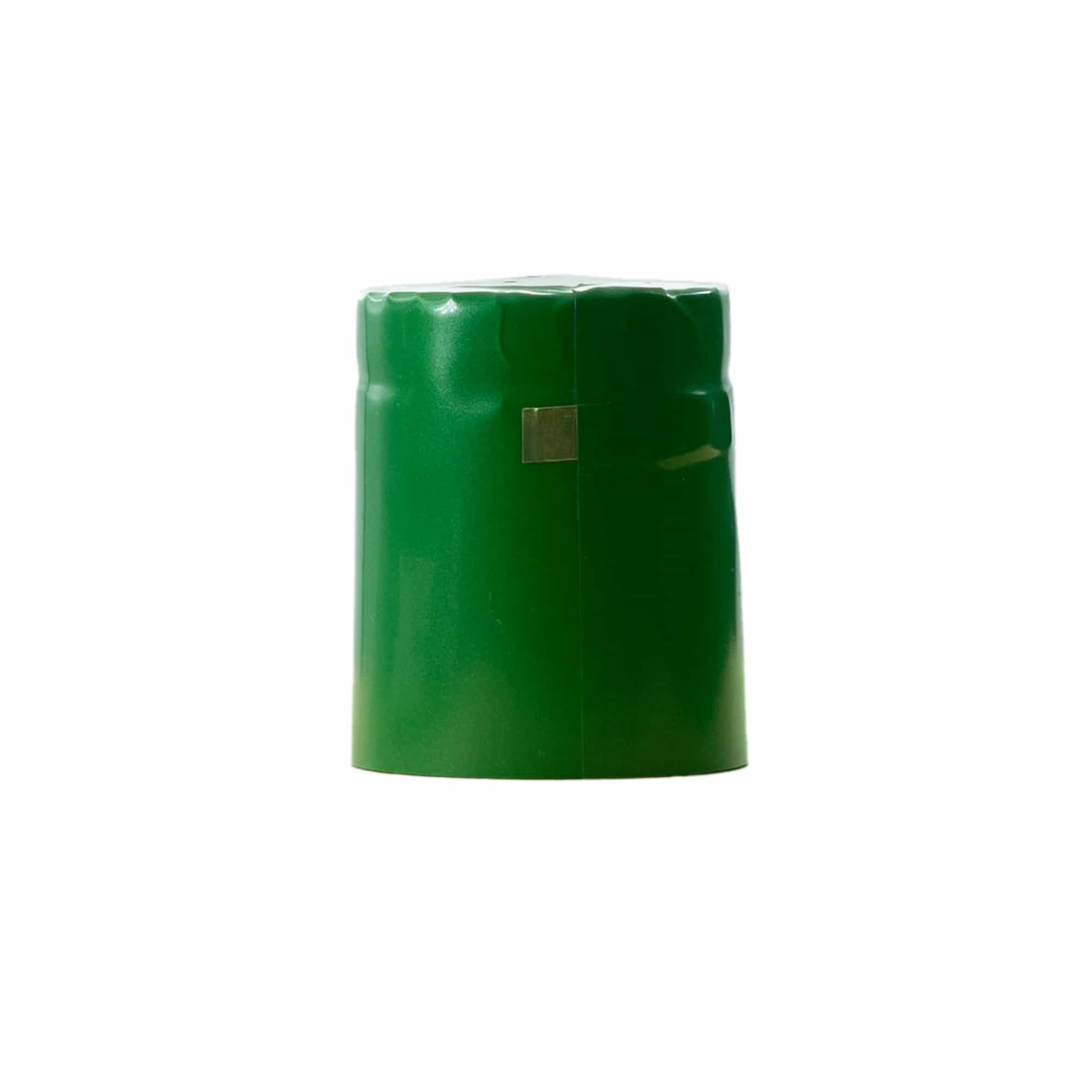 Термосвиваема капсула 32x41, PVC пластмаса, зелена