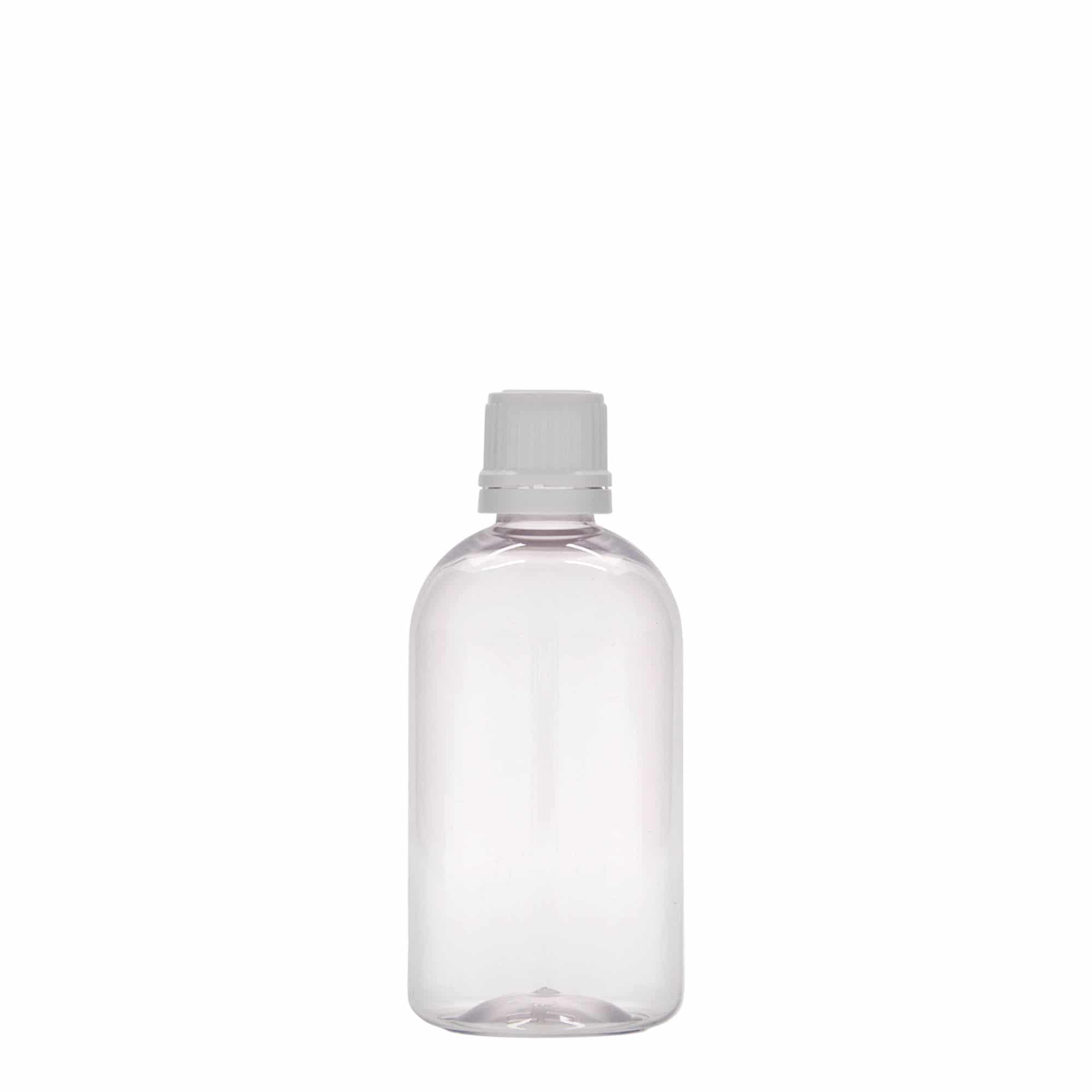 100 ml PET бутилка за лекарства „Easy Living“, пластмасова, затваряне: винтова капачка с резба DIN 18