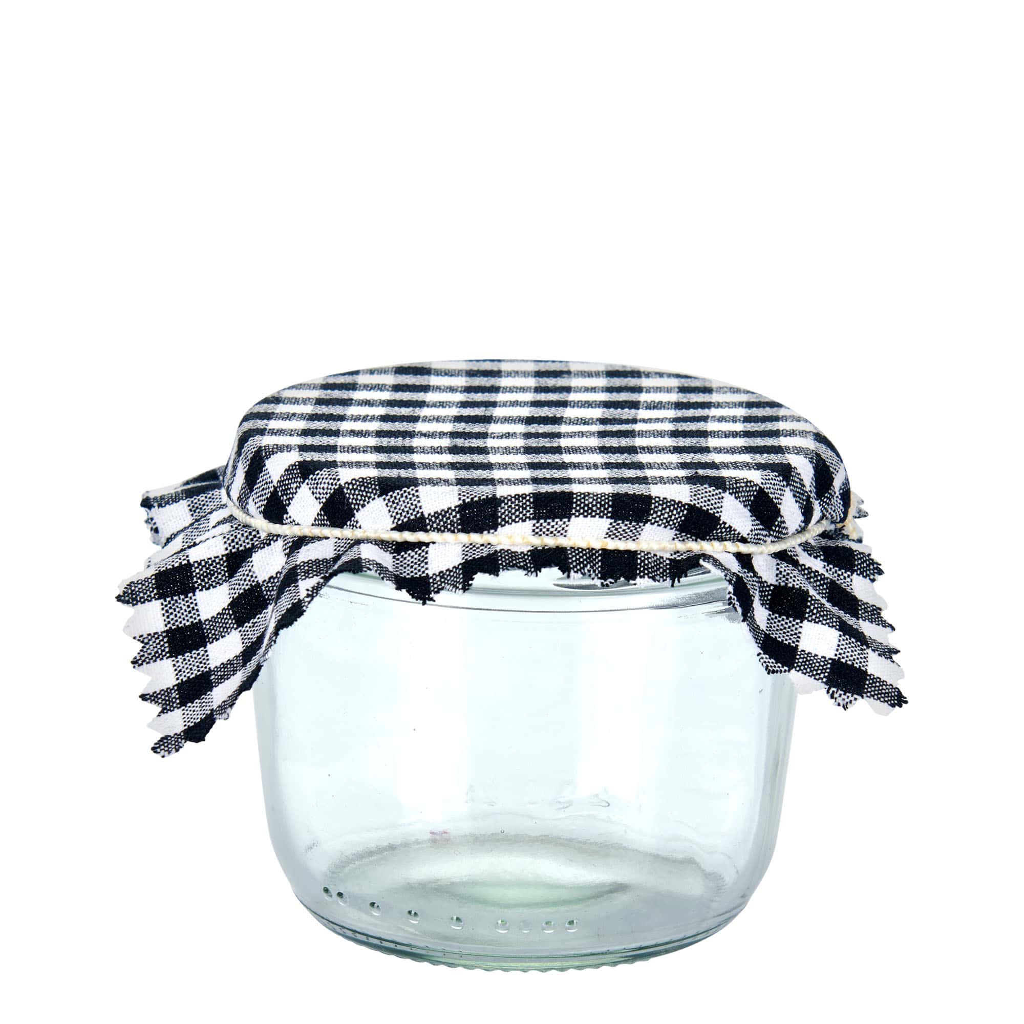 Кариран платнен подложка 12x12, квадратна, текстил, черна, отвор: TO38-TO53