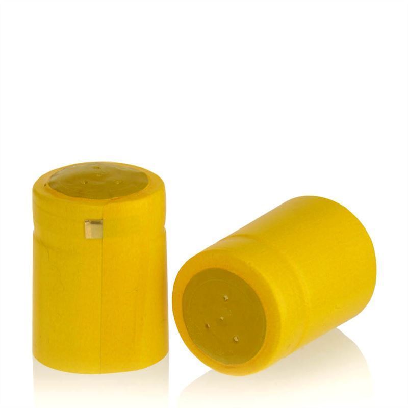 Термосвиваема капсула 32x41, PVC пластмаса, жълта