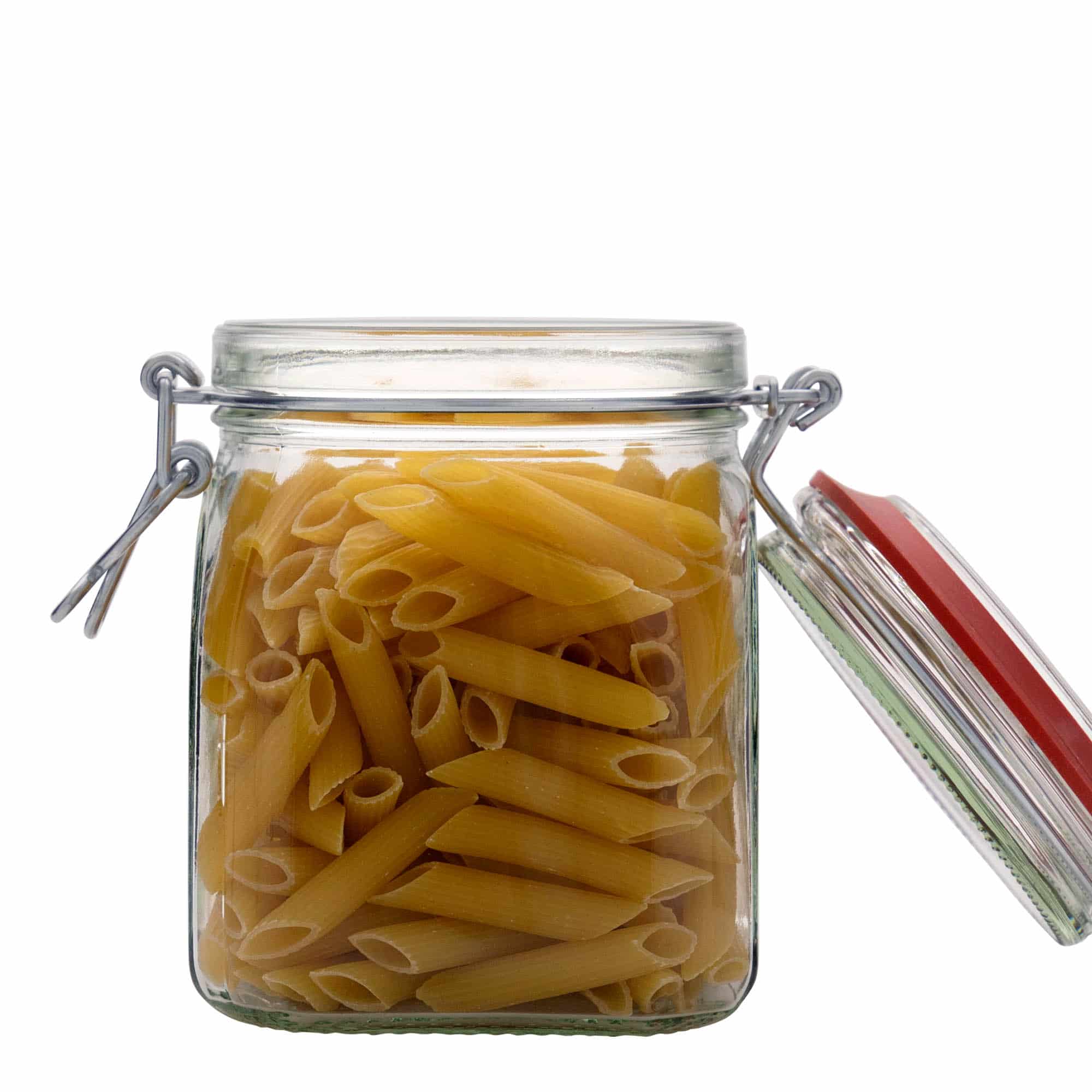 900 ml буркан с клипс, квадратен, затваряне: капак с клипс