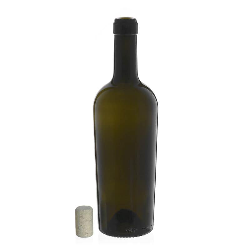750 ml бутилка за вино „Imperiale“, антично зелено, затваряне: коркова тапа