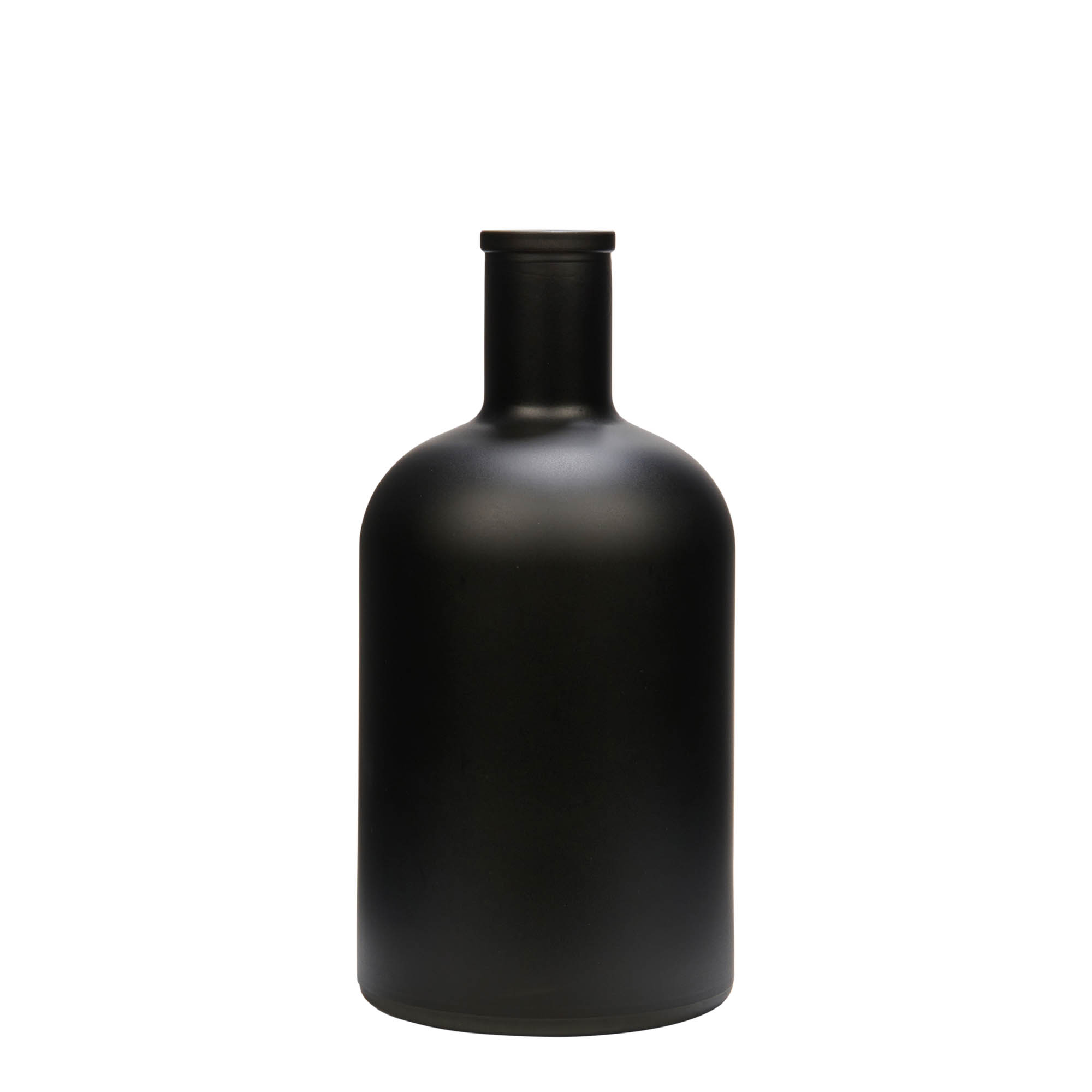 700 ml стъклена бутилка „Gerardino“, черна, затваряне: коркова тапа