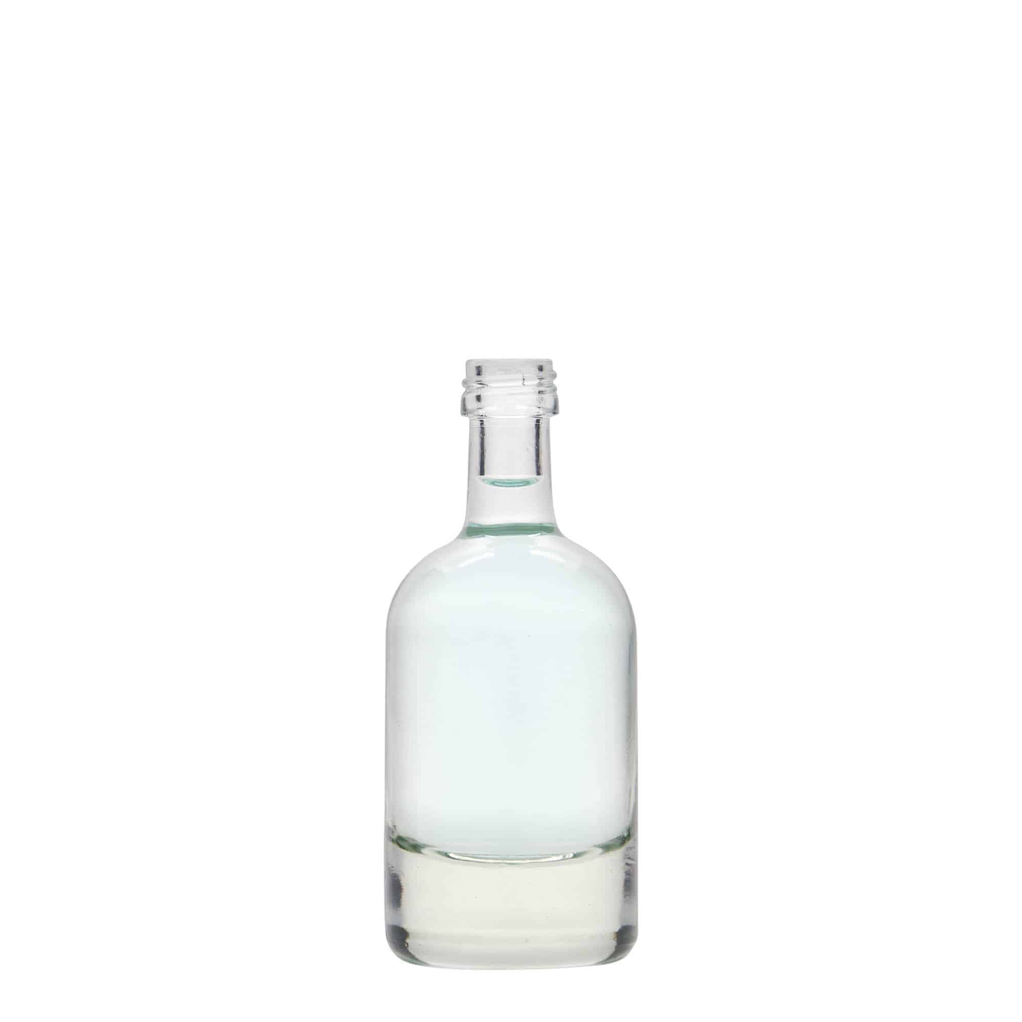 50 ml стъклена бутилка „Linea Uno“, затваряне: капачка PP 18