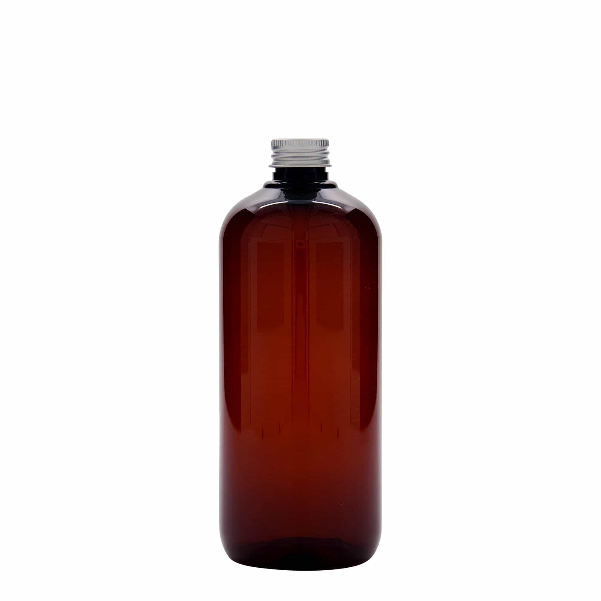 500 ml пластмасова бутилка „Victor's Best“ от рециклиран материал, PCR пластмаса, кафява, затваряне: винтова капачка GPI 24/410