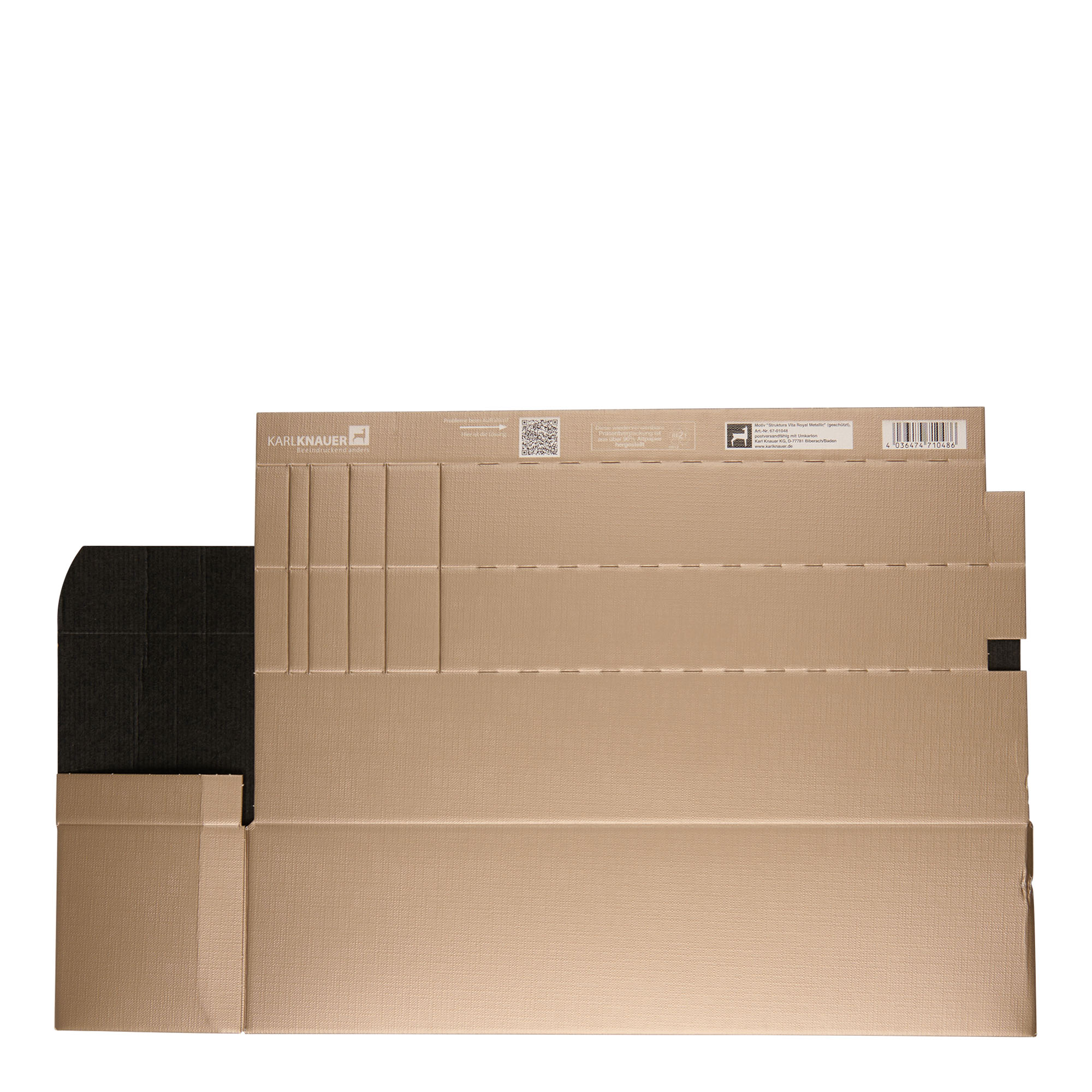 Кутия за подарък „Металик“, правоъгълна, картон, шампанско