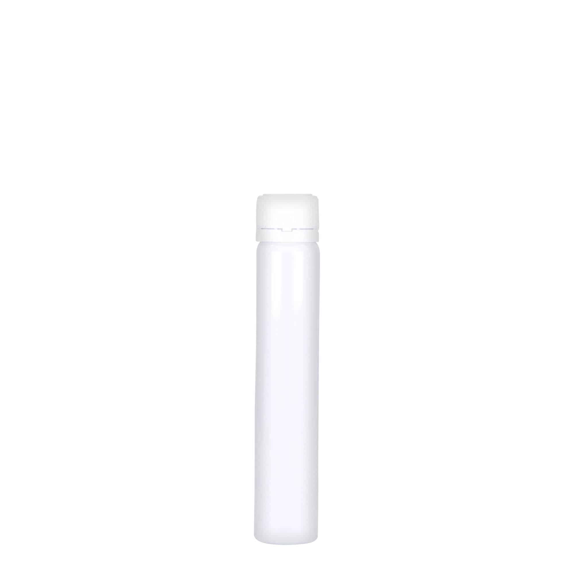 25 ml PET тубичка, пластмаса, бяла, затваряне: винтова капачка