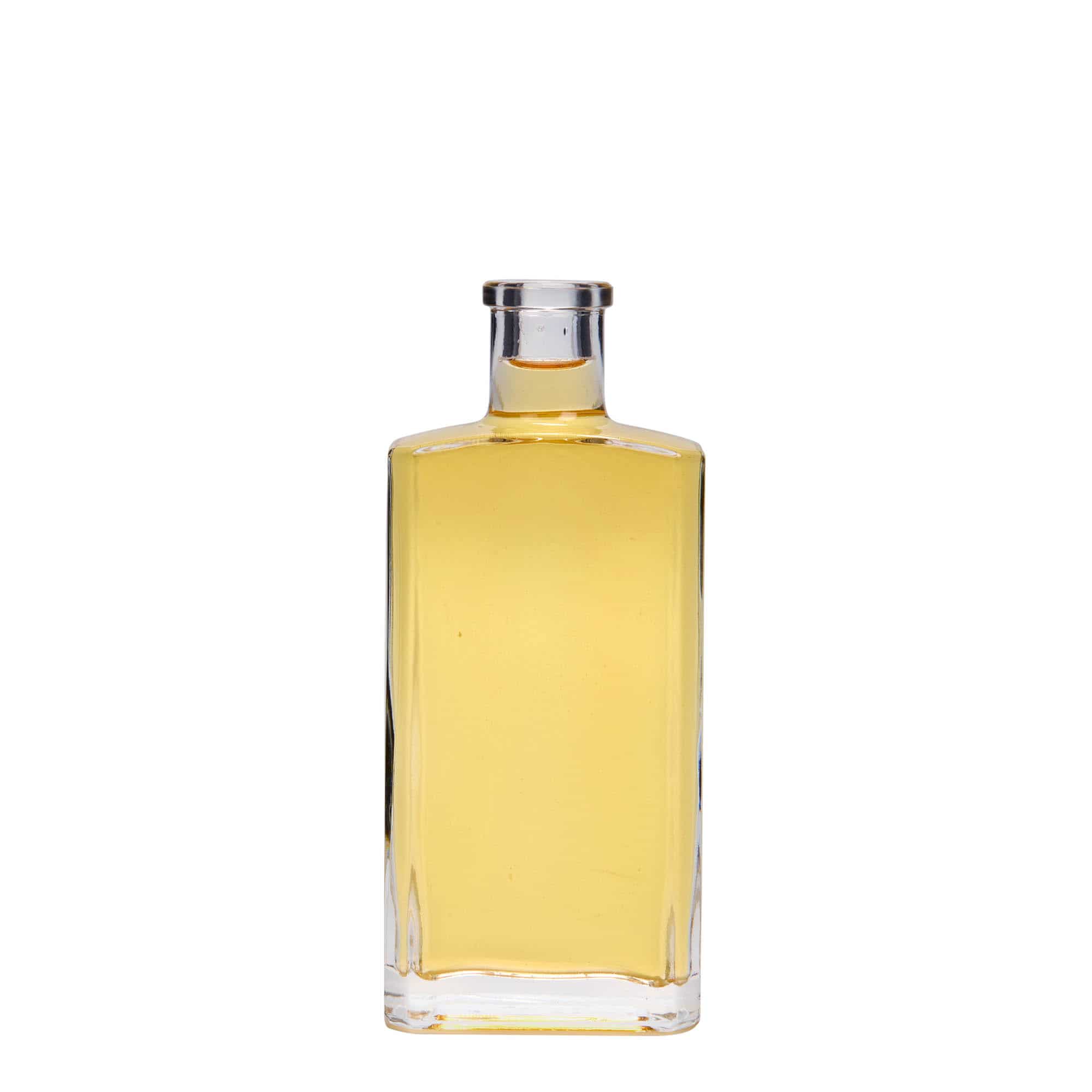 200 ml стъклена бутилка „Shiny“, правоъгълна, затваряне: коркова тапа