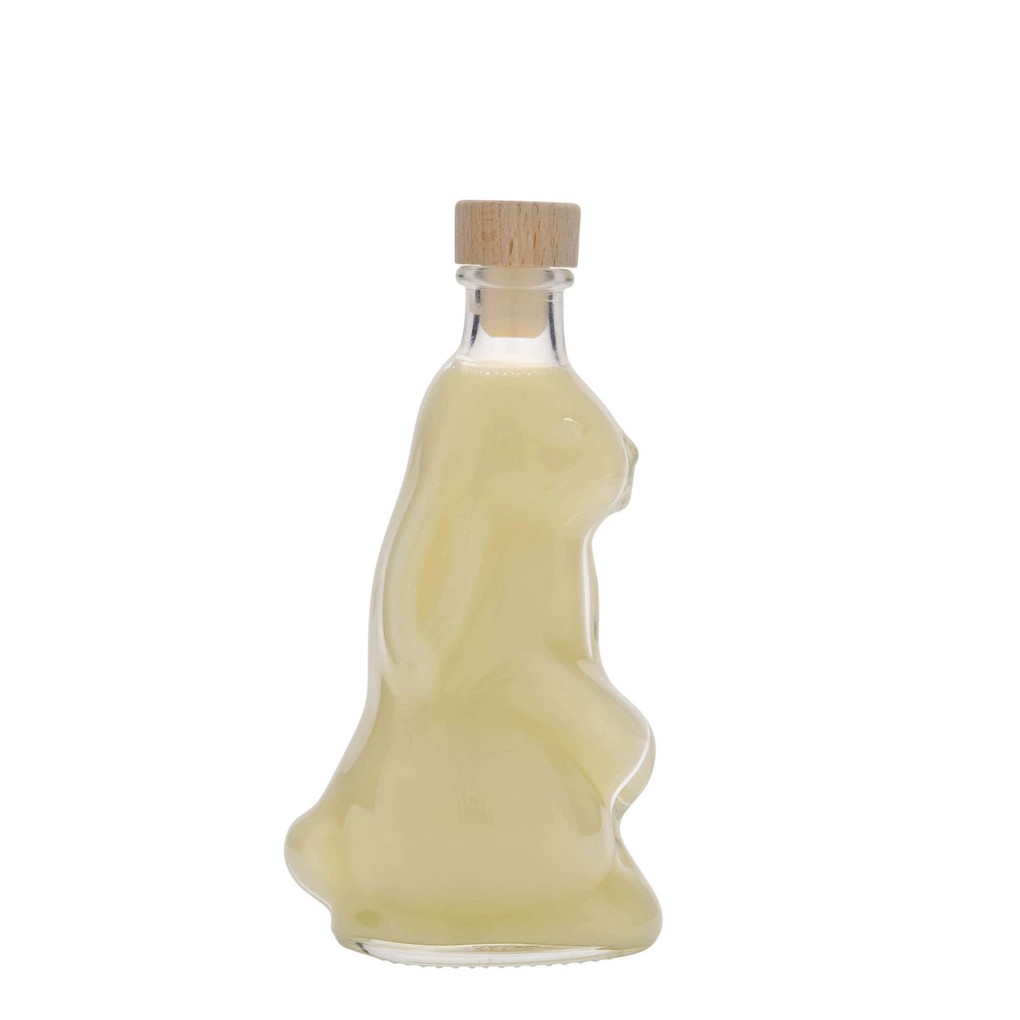 200 ml стъклена бутилка „Заек“, затваряне: коркова тапа