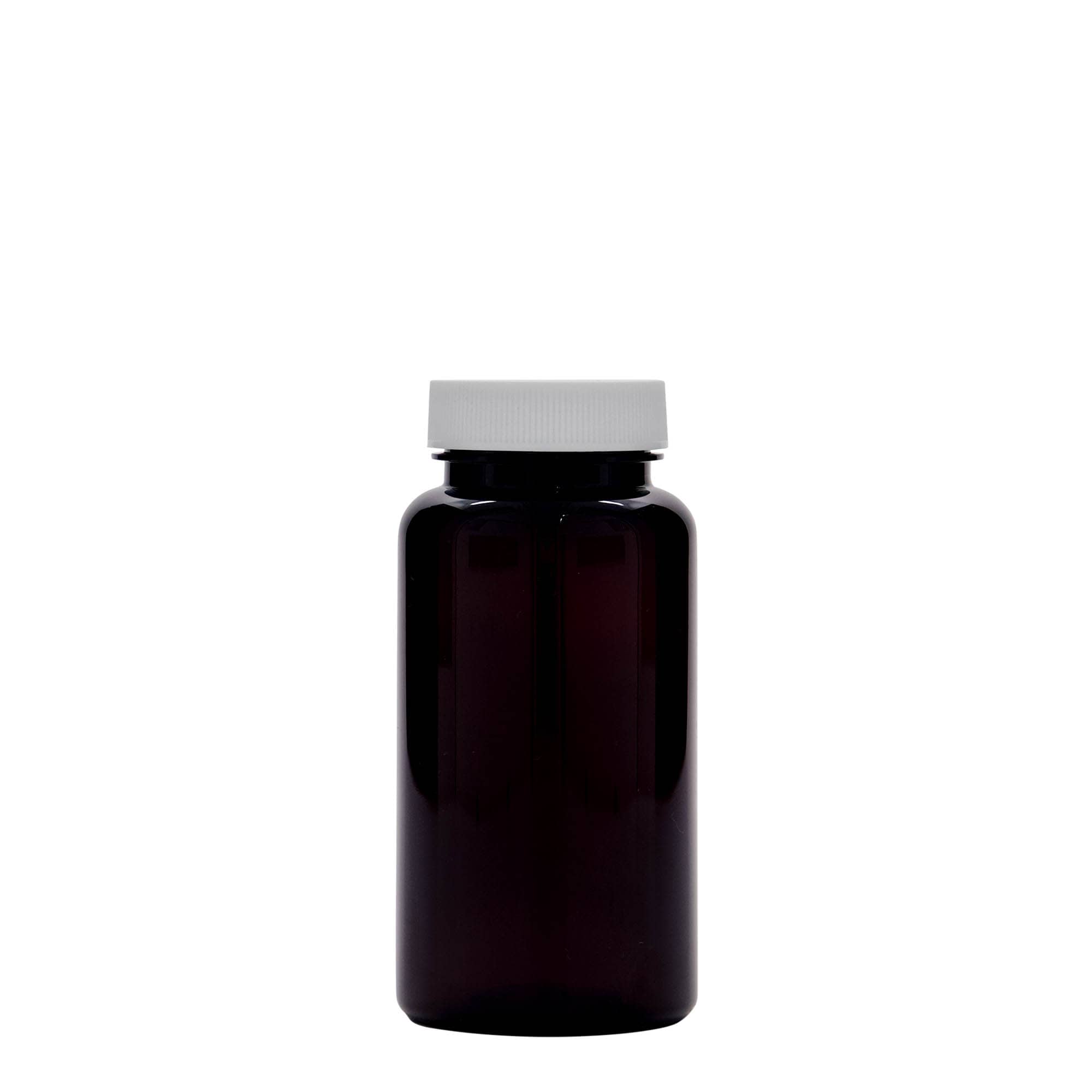 150 ml PET буркан за лекарства, пластмасов, кафяв, затваряне: винтова капачка GPI 38/400