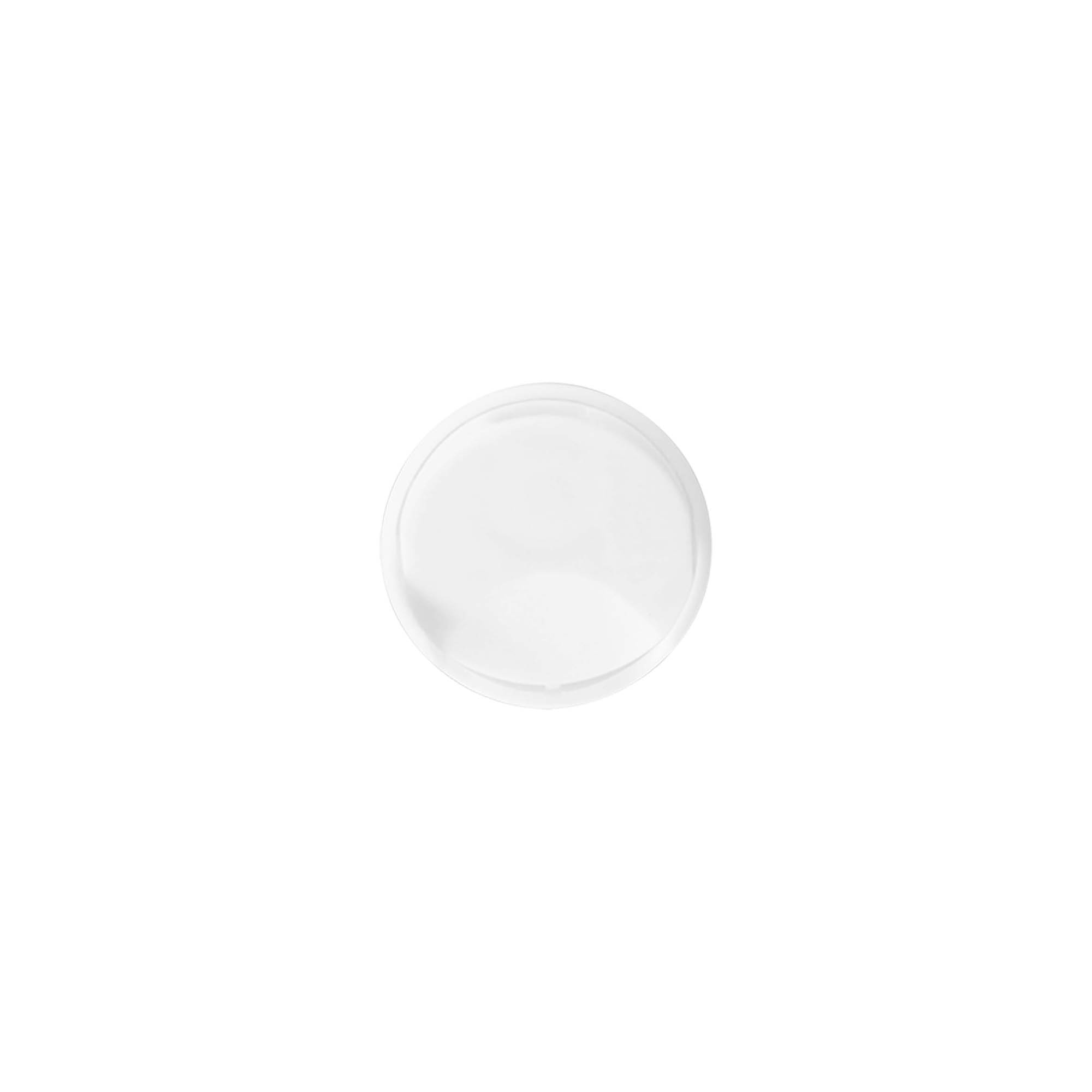 Винтова капачка Disc Top, пластмаса PP, бяла, за отвор: 24/410 Винтова капачка Disc Top, пластмаса PP, бяла, за отвор: 24/410