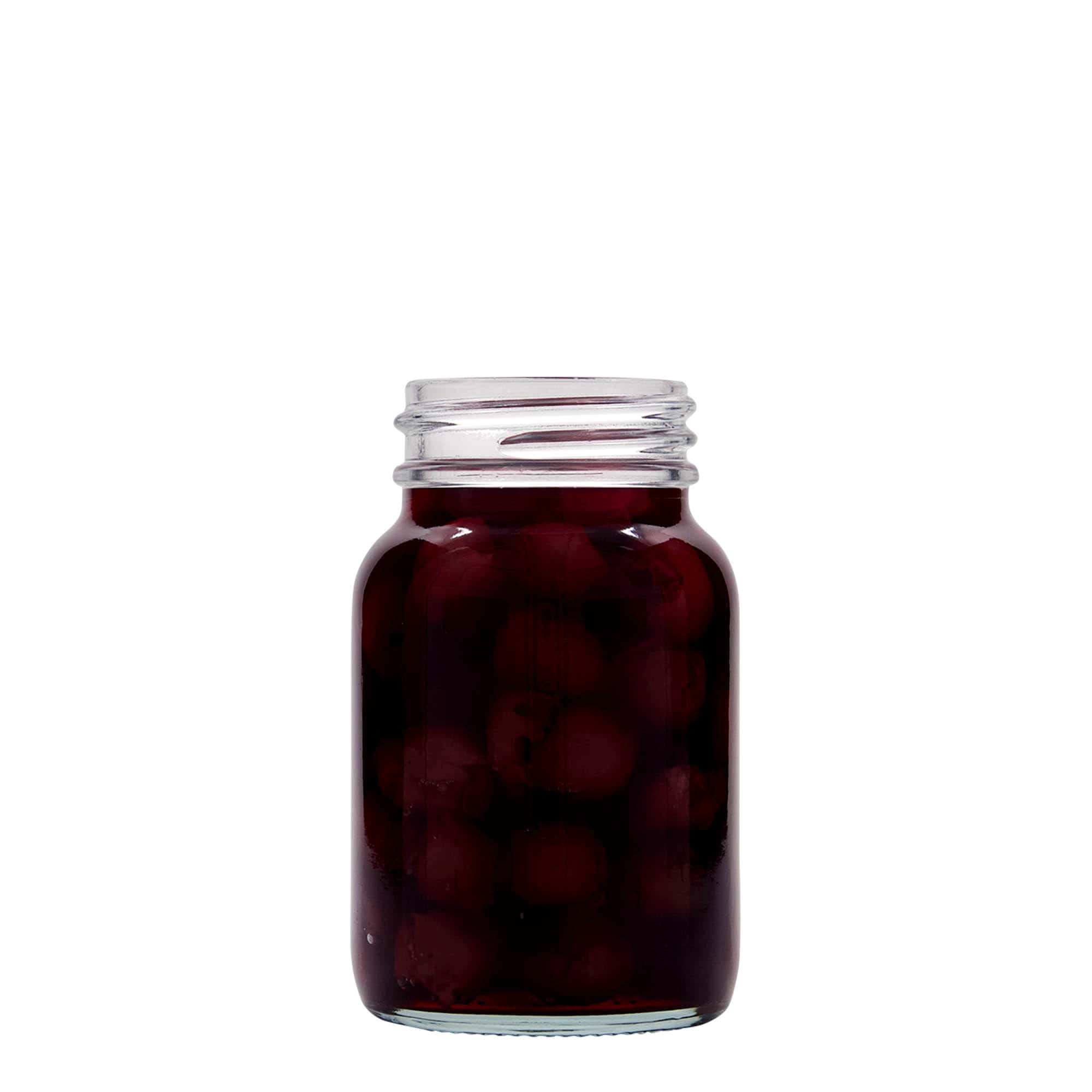 250 ml буркан с широко гърло, затваряне: винтова капачка с резба DIN 55