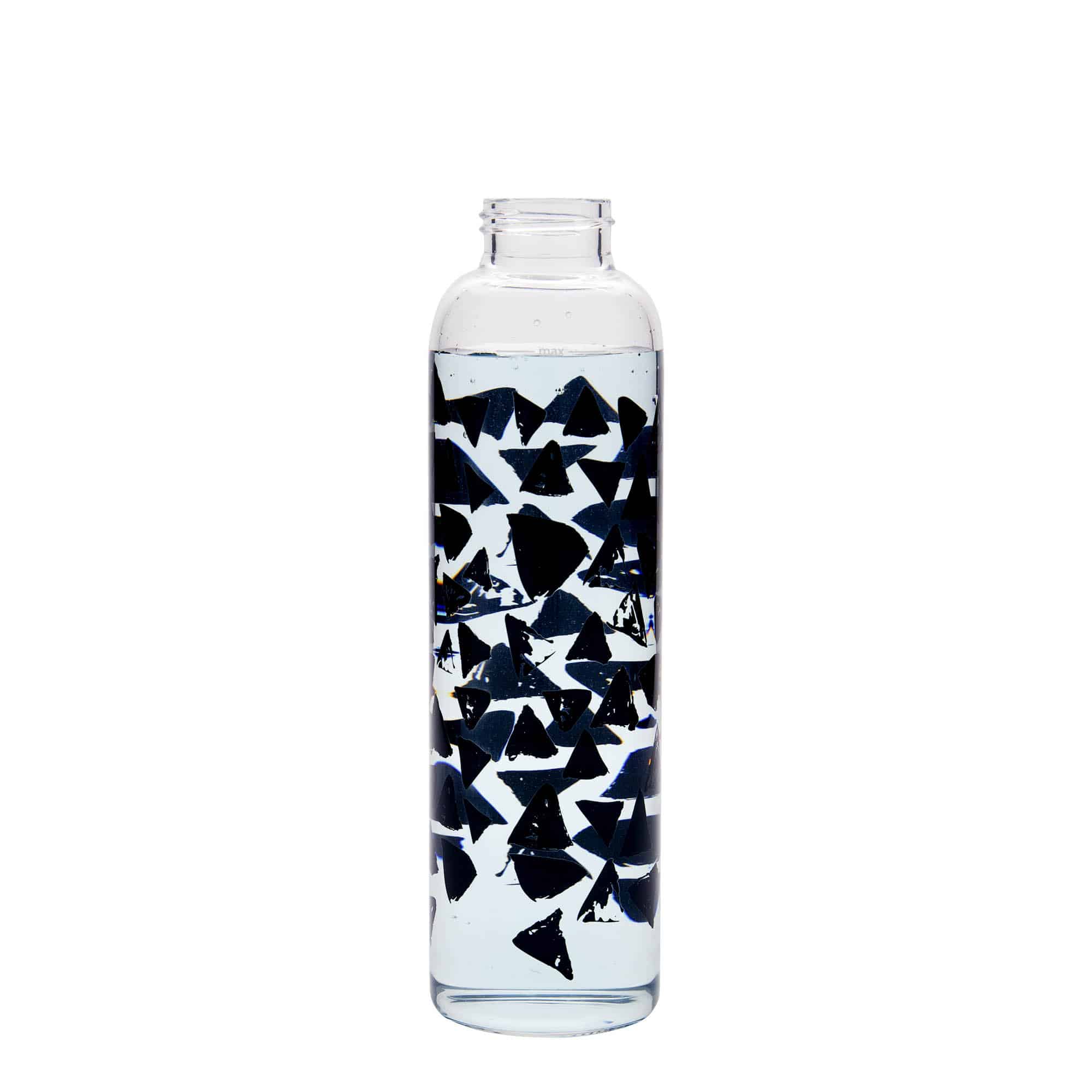 500 ml бутилка за вода и напитки „Perseus“, мотив: черни триъгълници, затваряне: винтова капачка