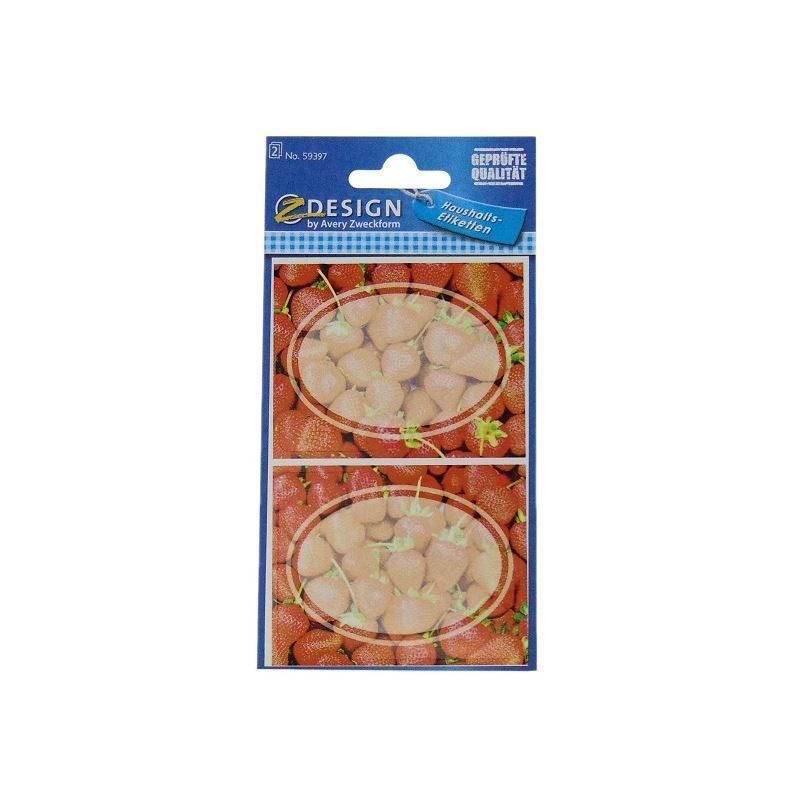 Zweckform етикети „Ягоди“, овални, хартия, многоцветни Zweckform етикети „Ягоди“, овални, хартия, многоцветни