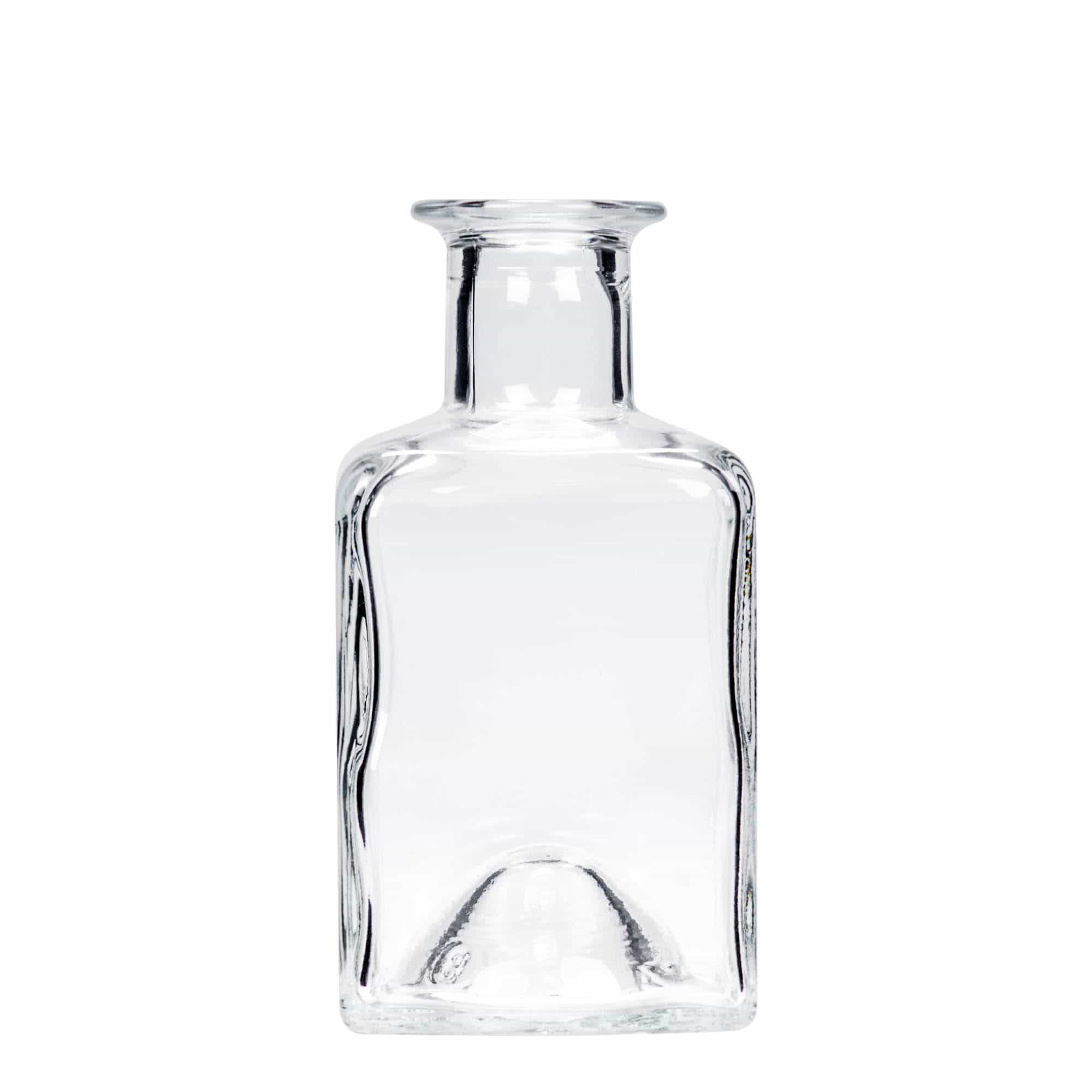 200 ml стъклена бутилка „Kubica“, квадратна, затваряне: коркова тапа