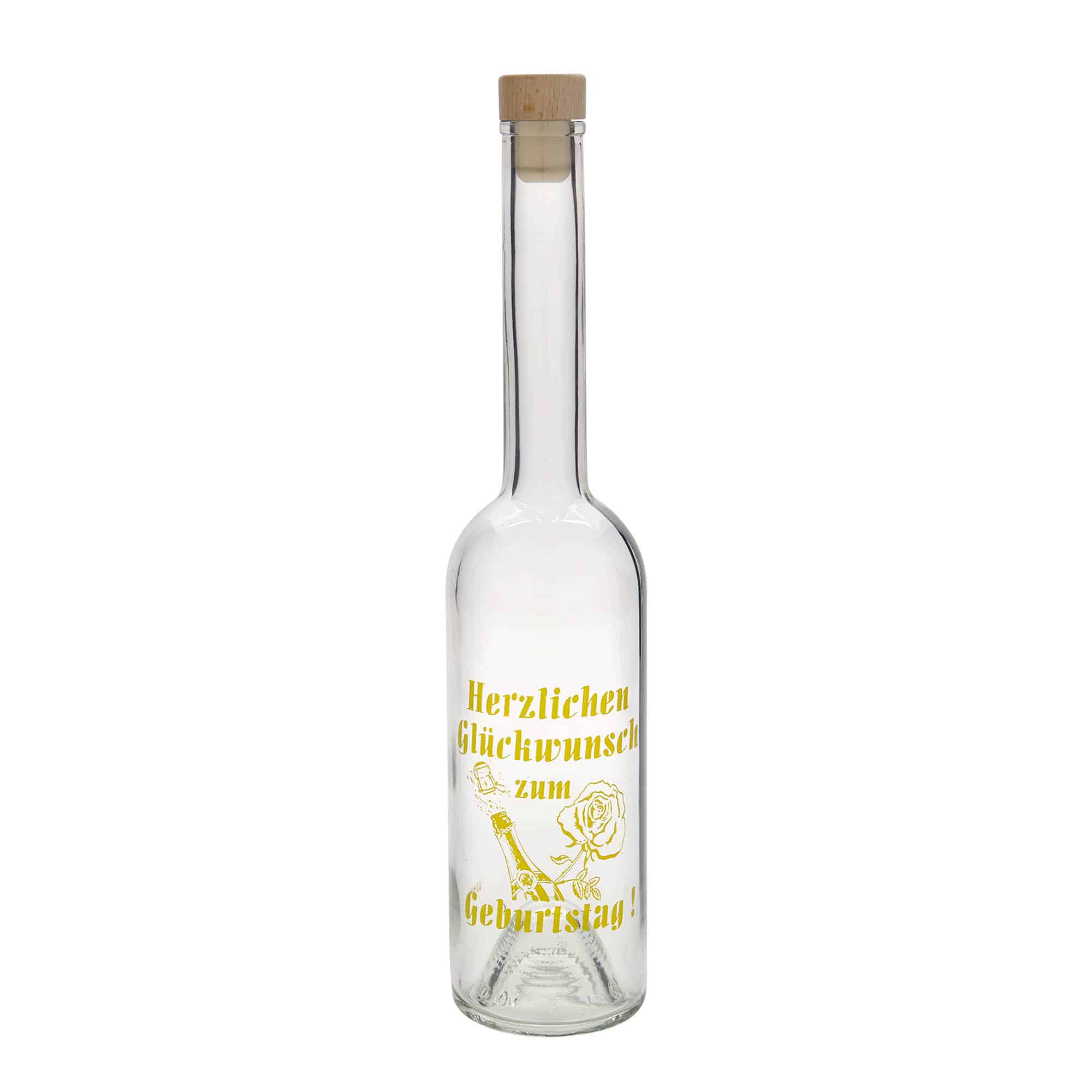 500 ml стъклена бутилка „Опера“, мотив: Apple, затваряне: коркова тапа