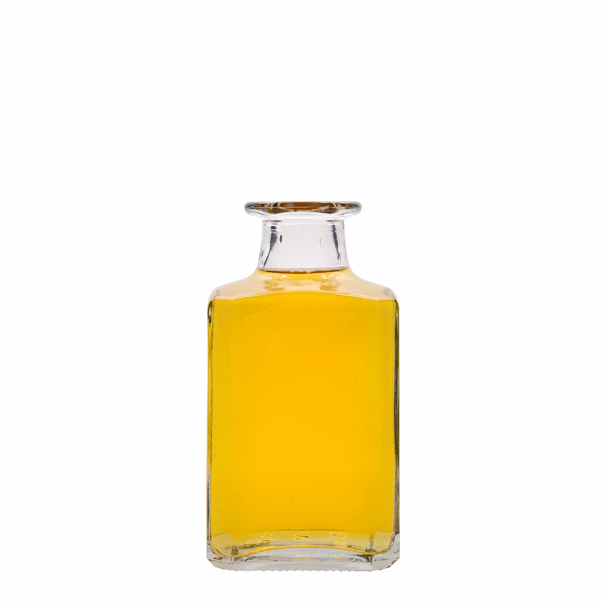250 ml стъклена бутилка „Torben“, квадратна, затваряне: коркова тапа