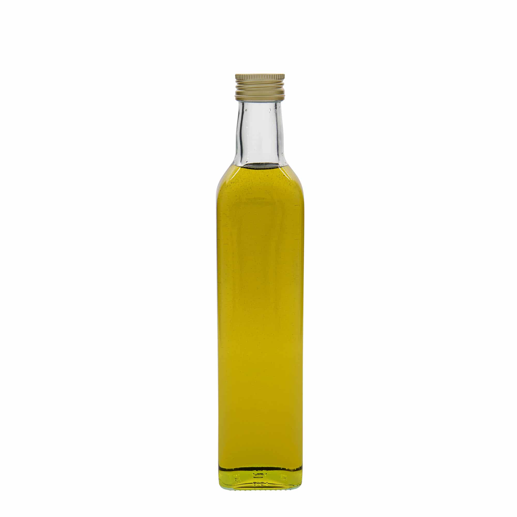 500 ml стъклена бутилка „Marasca“, квадратна, затваряне: капачка PP 31,5