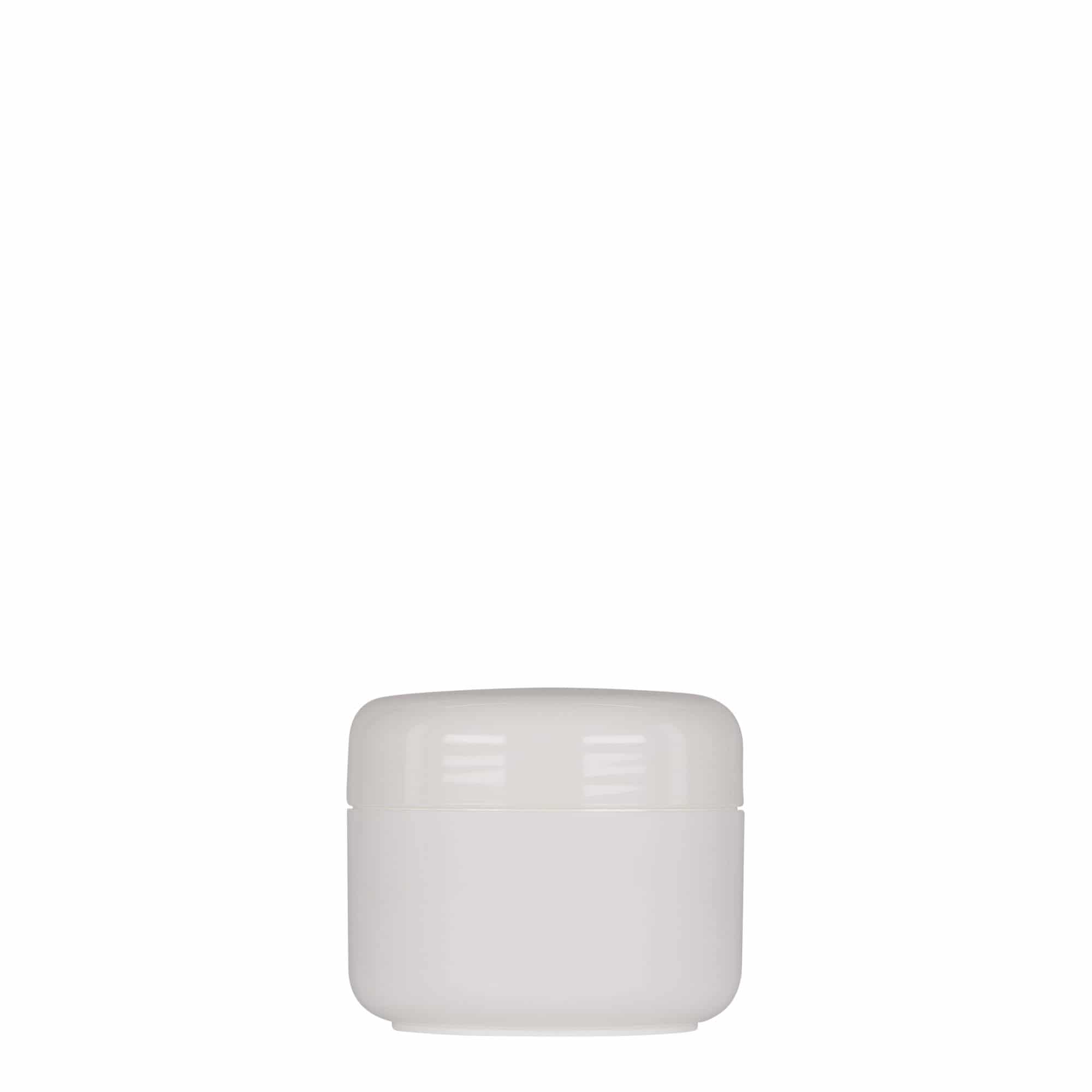 50 мл пластмасова кутийка 'Bianca', PP, бяла, отвор: винтова капачка