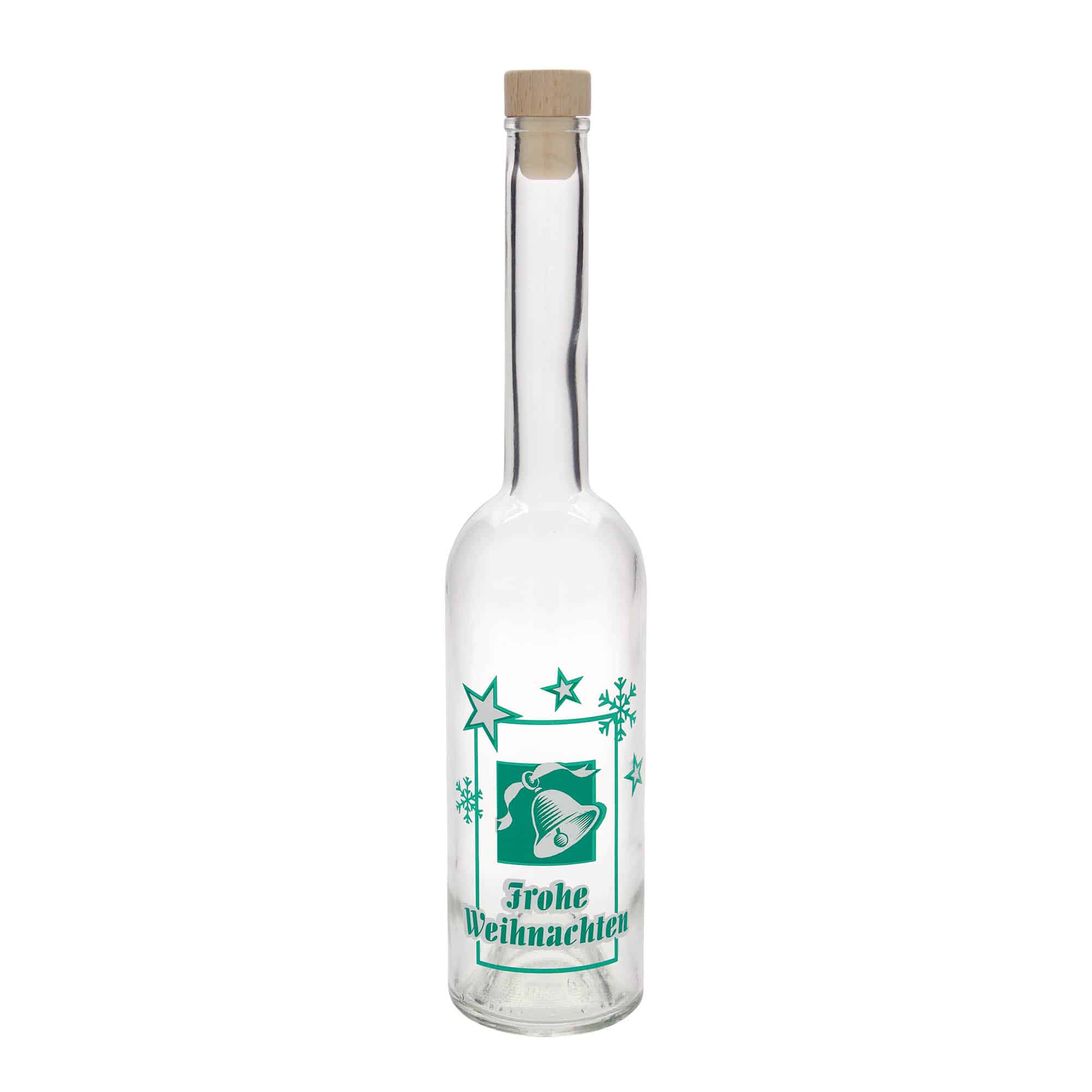 500 ml стъклена бутилка „Опера“, мотив: Весела Коледа, затваряне: коркова тапа