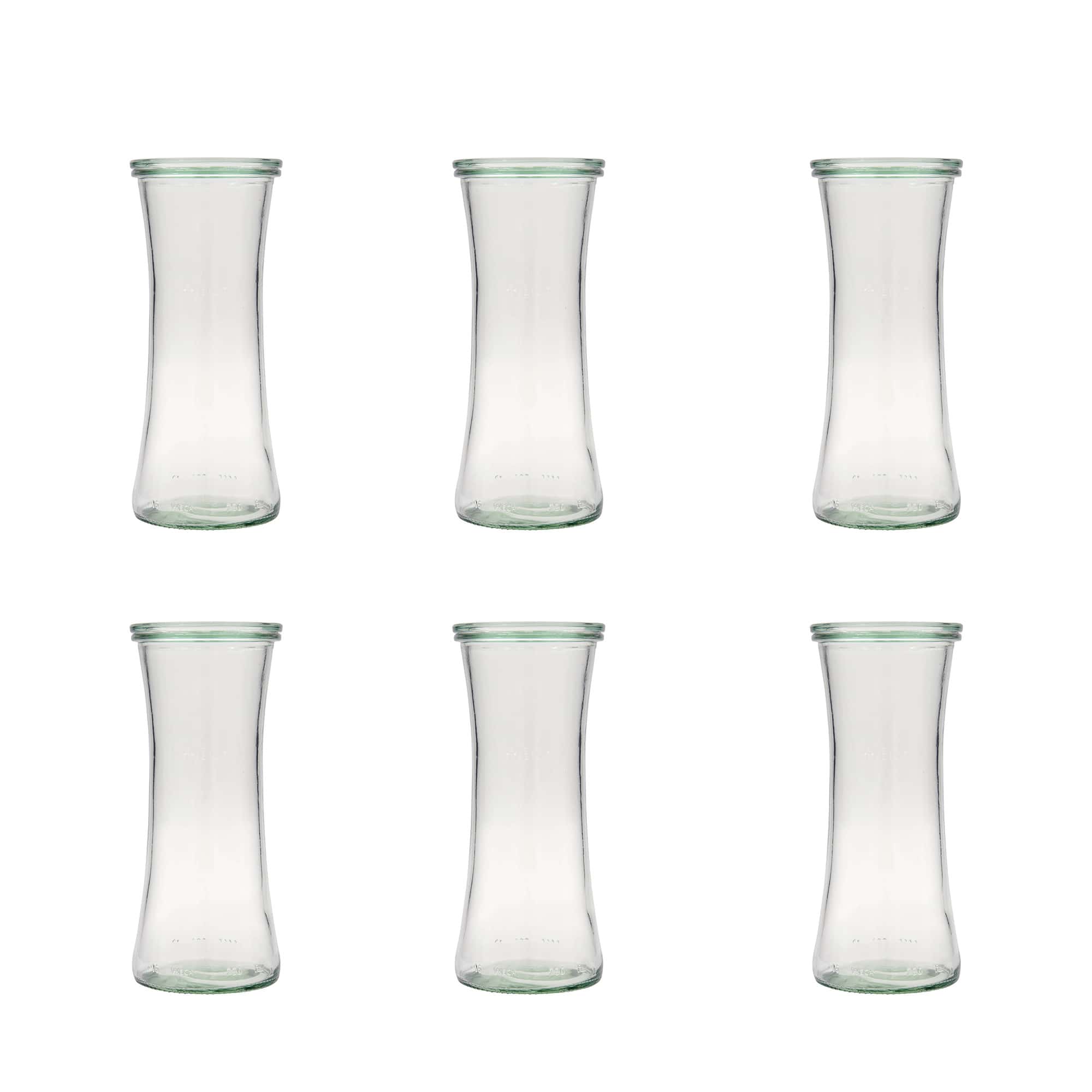 6x 730 ml WECK-деликатесен буркан със стъклен капак RR 80