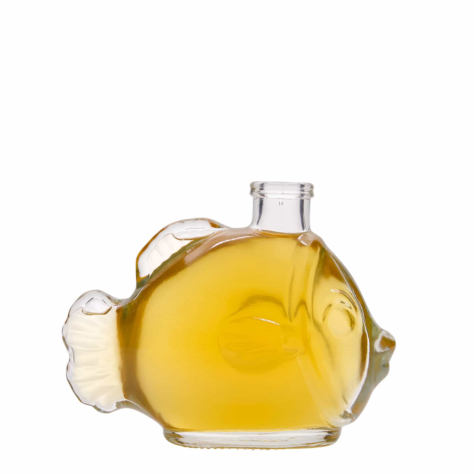 200 ml стъклена бутилка „Риба“, затваряне: коркова тапа