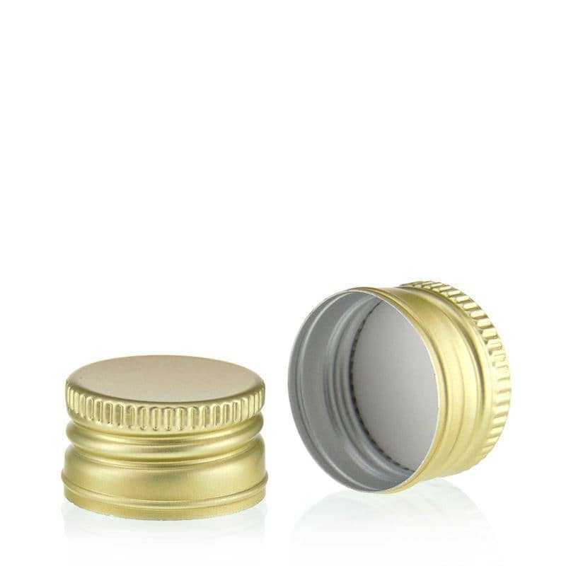 Винтова капачка, метал, златиста, за отвор: PP 28 Винтова капачка, метал, златиста, за отвор: PP 28