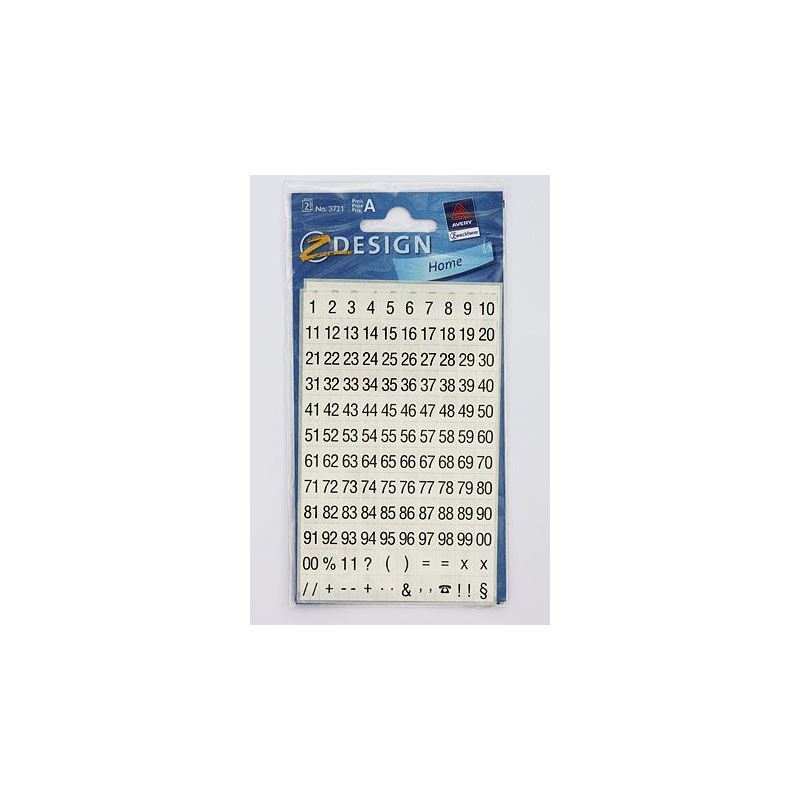 Zweckform стикери „Цифри 1-99“, пластмаса, черни