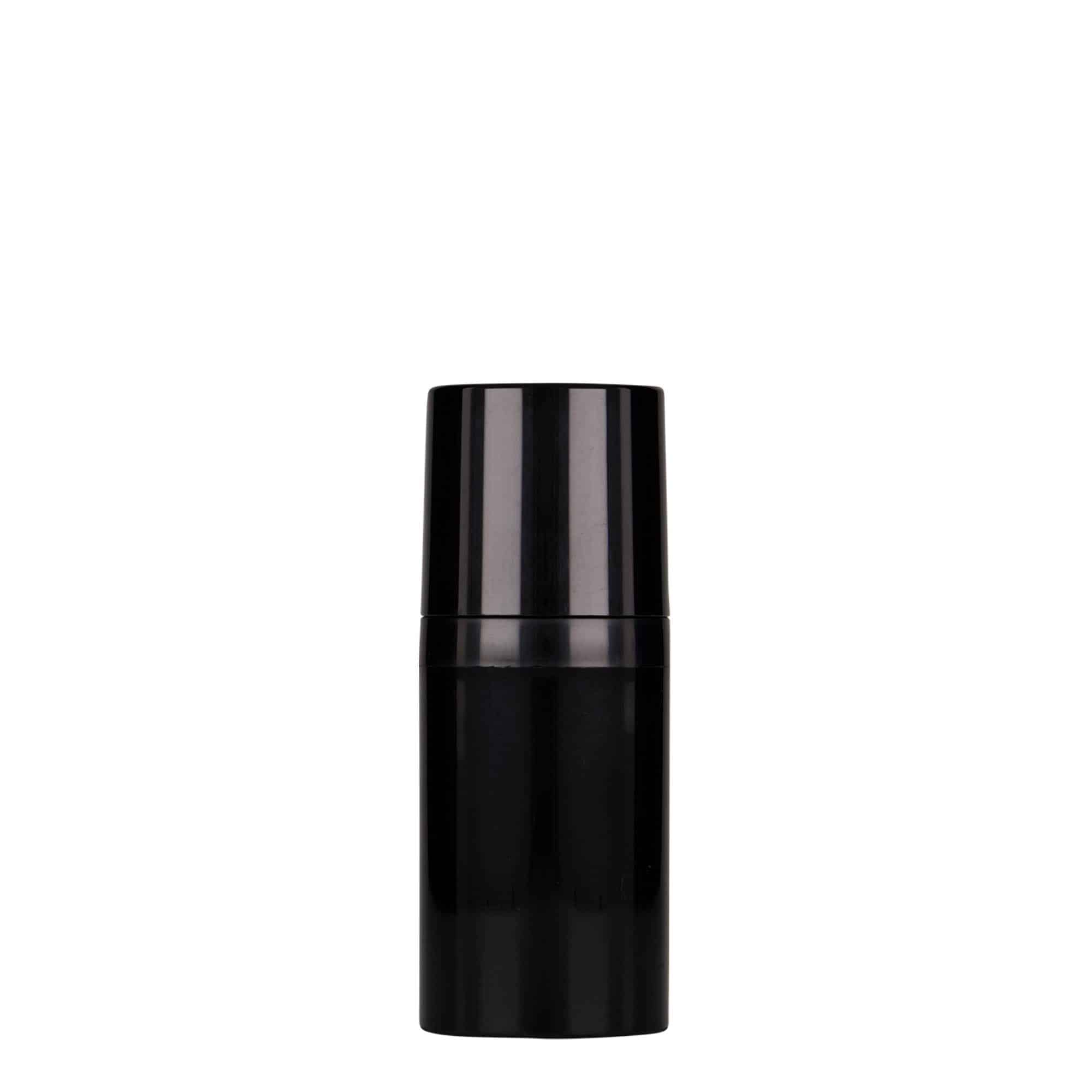 30 ml безвъздушен дозатор „Mezzo“, PP пластмаса, черен
