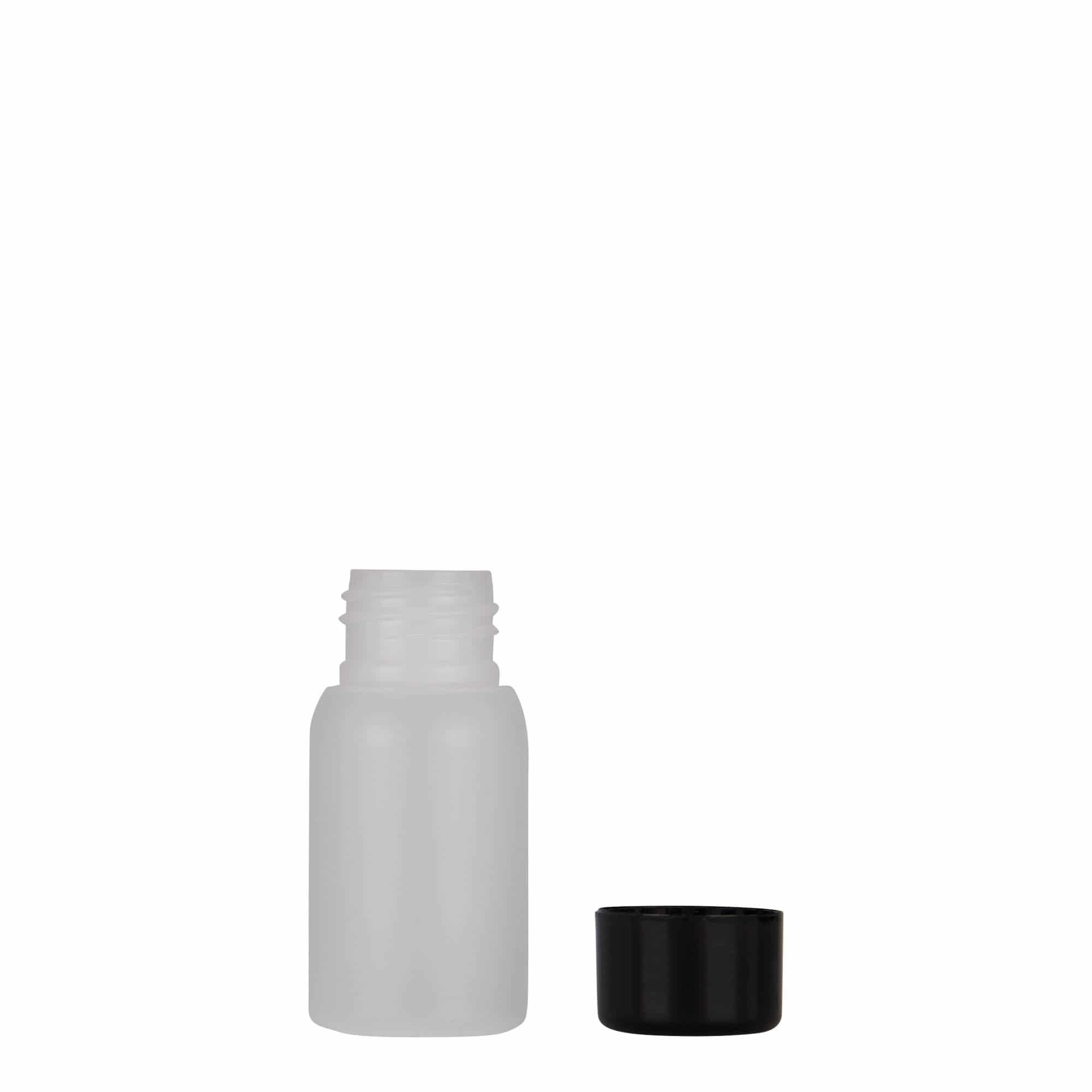 30 ml пластмасова бутилка „Tuffy“, HDPE, естествен цвят, затваряне: винтова капачка GPI 24/410