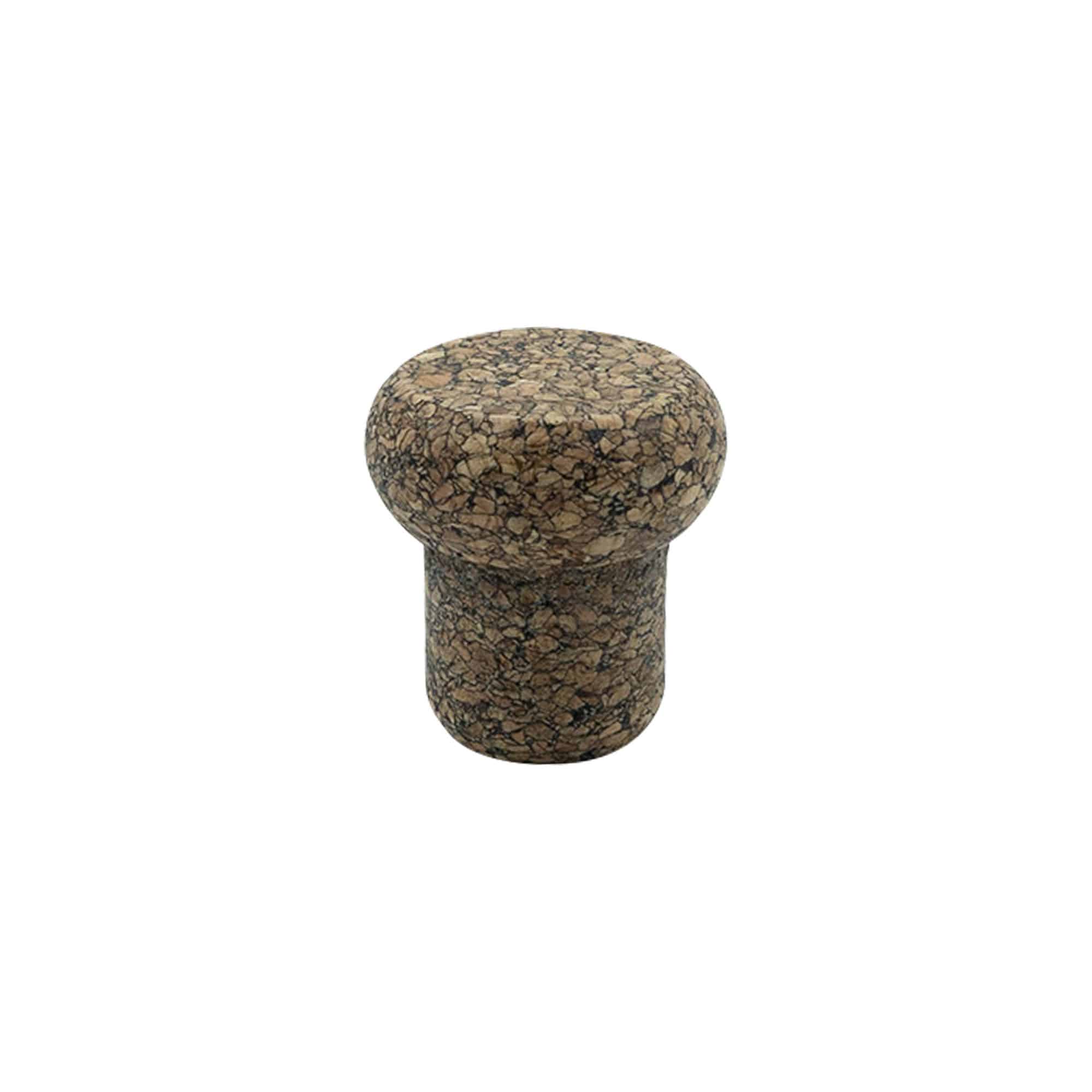 Тапа Т-образна 'Barrel' 22,5 mm, Corkcoal, за затваряне: коркова тапа Тапа Т-образна 'Barrel' 22,5 mm, Corkcoal, за затваряне: коркова тапа