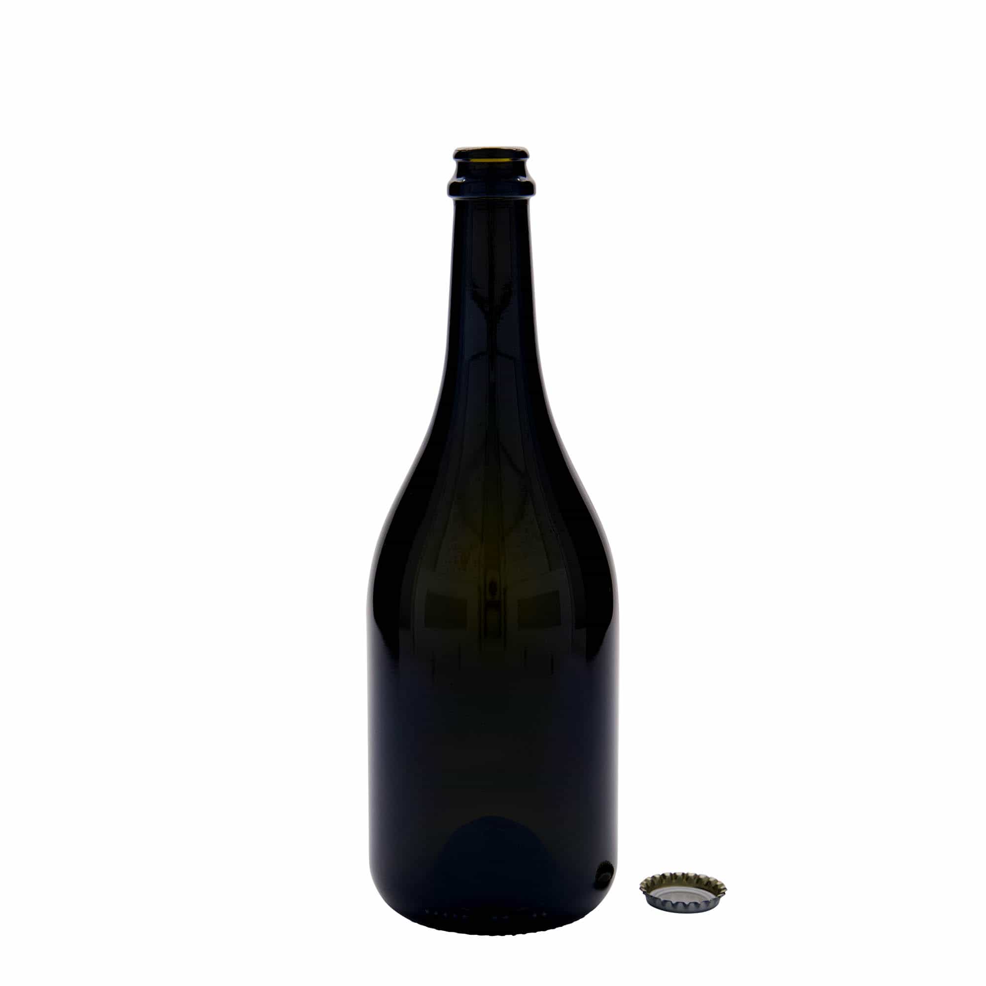 750 ml бутилка за бира „Horta“, стъклена, антично зелено, затваряне: метална капачка за бутилки 750 ml бутилка за бира „Horta“, стъклена, антично зелено, затваряне: метална капачка за бутилки