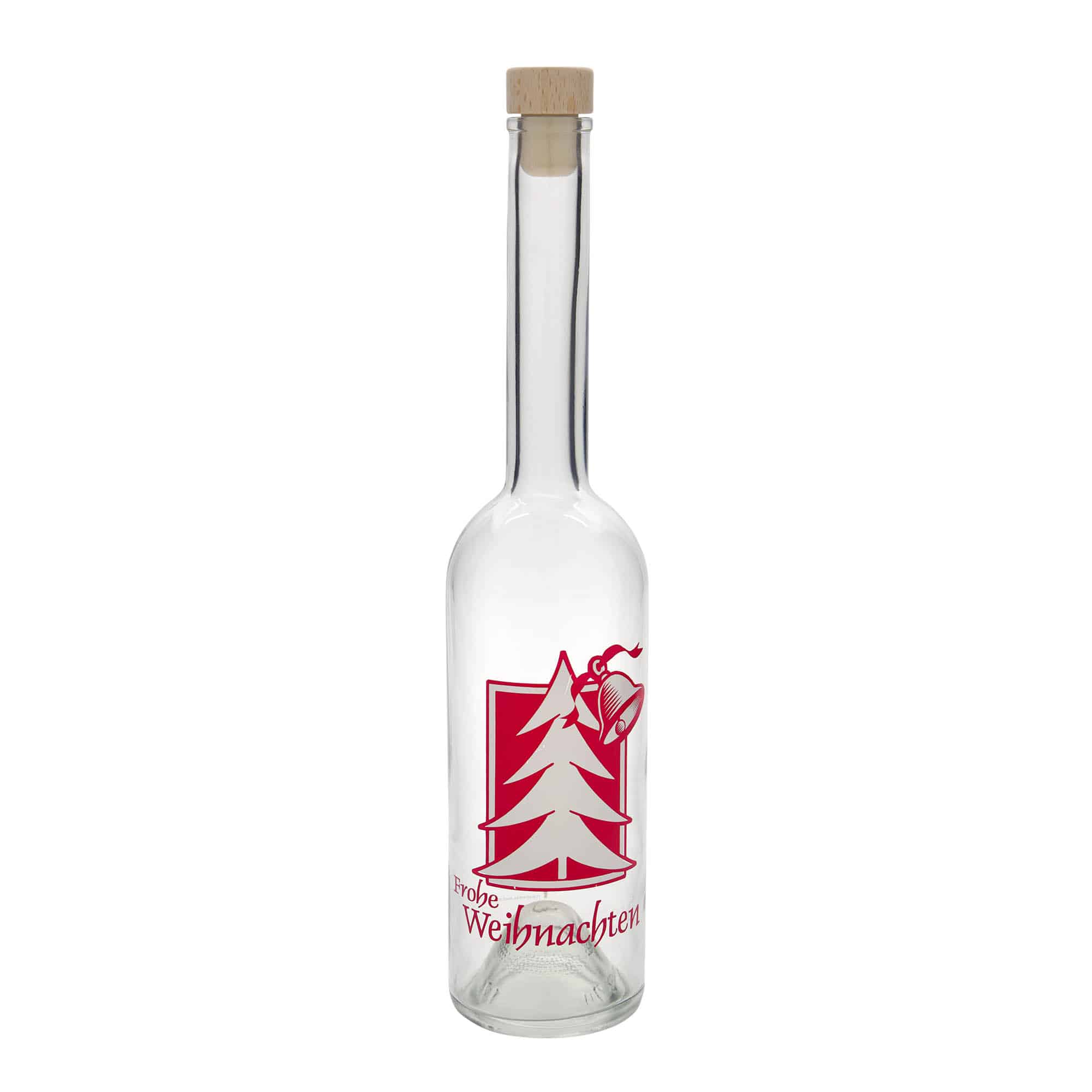 500 ml стъклена бутилка „Опера“, мотив: Поздрав за Коледа, затваряне: коркова тапа