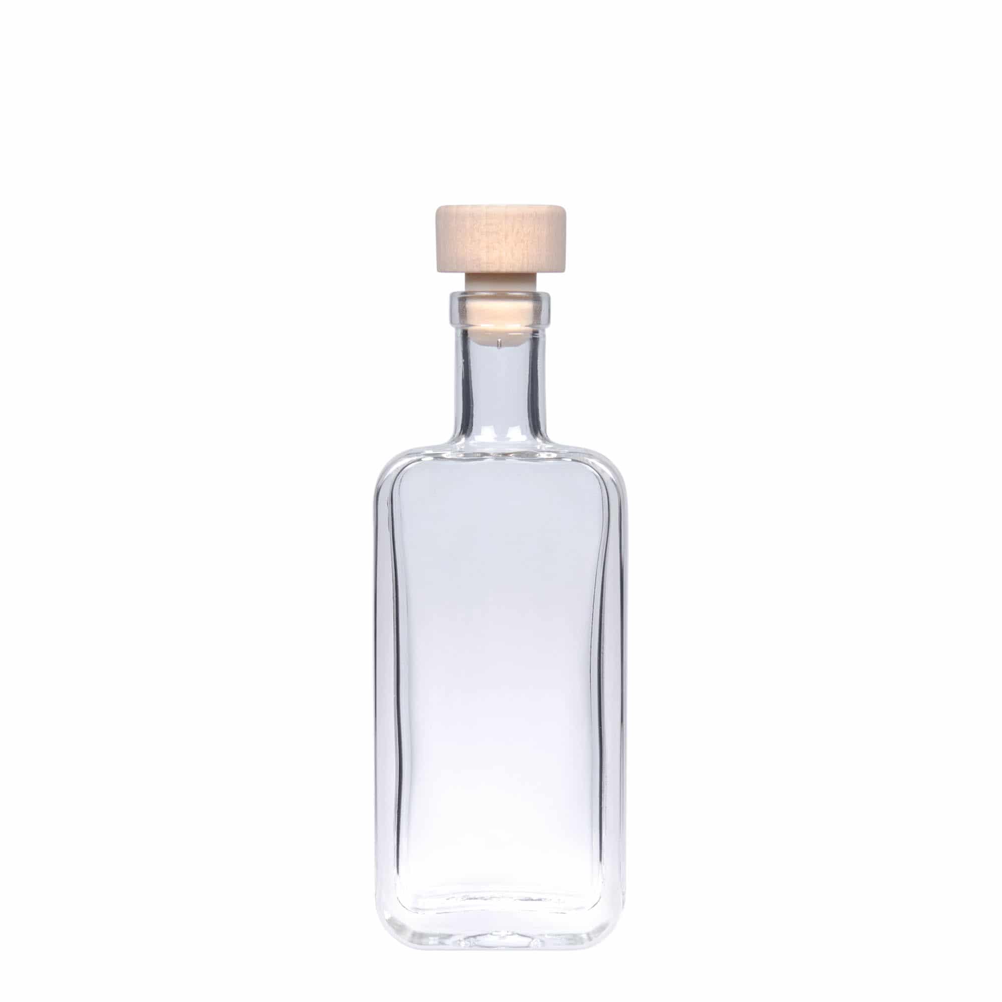 100 ml стъклена бутилка „Nice“, правоъгълна, затваряне: коркова тапа
