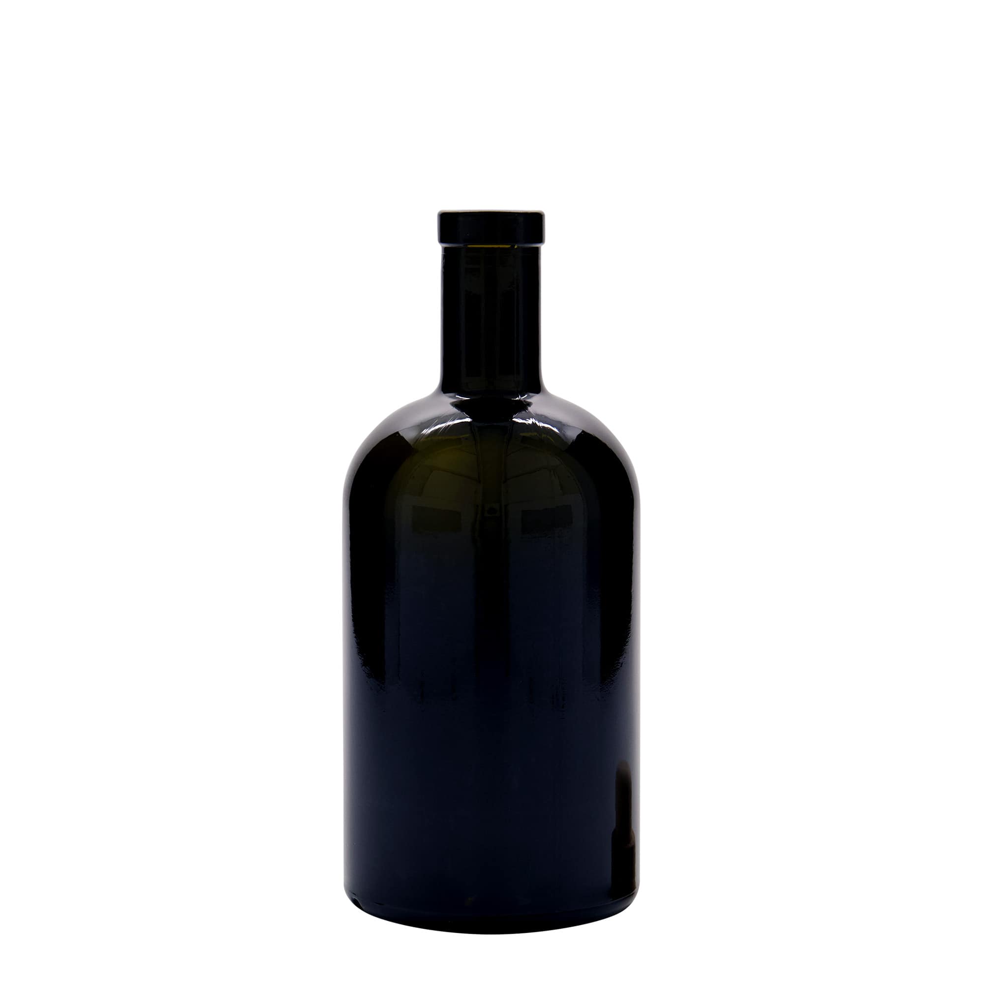 500 ml стъклена бутилка „Farmacia“, антично зелено, затваряне: коркова тапа