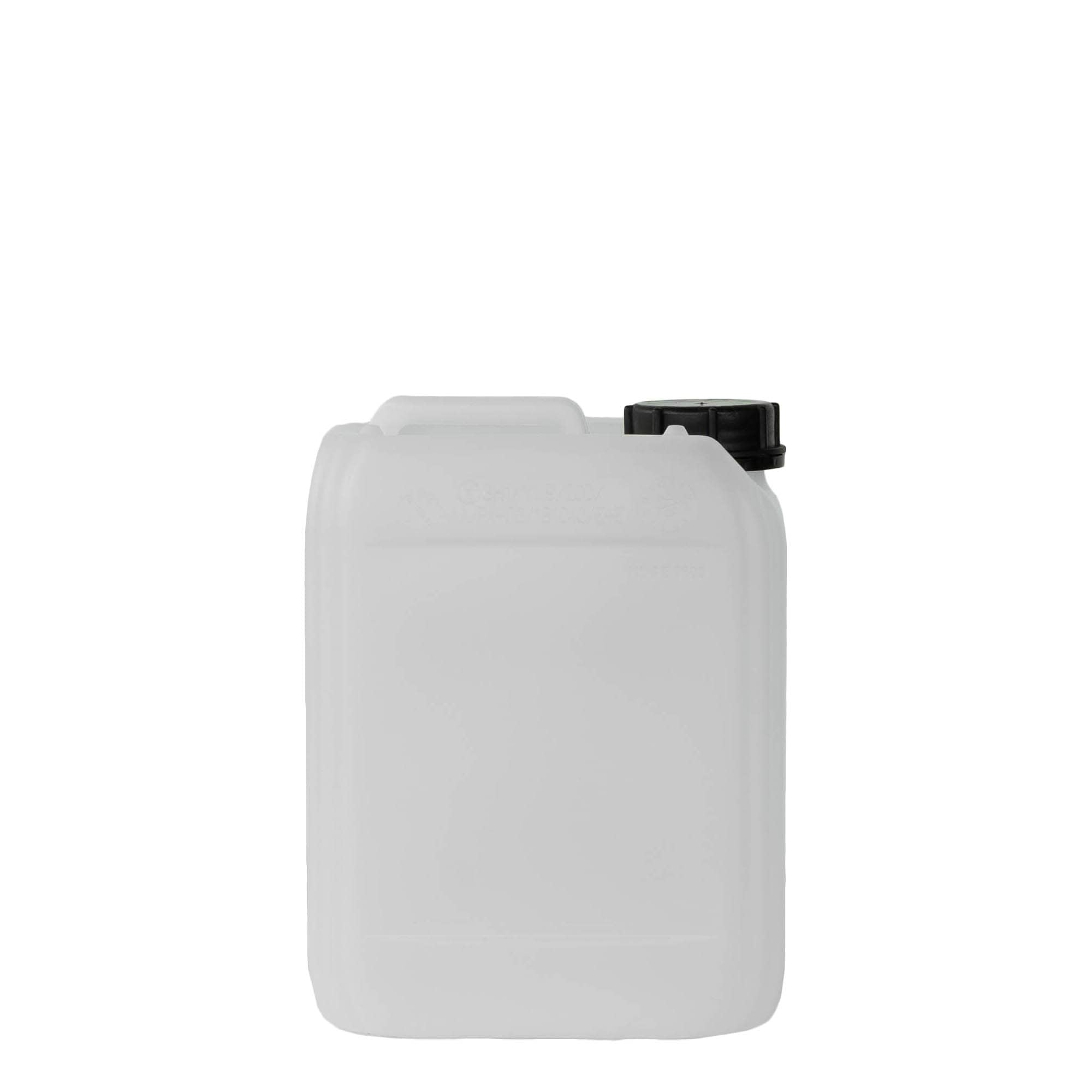 5 l бидон, правоъгълен, HDPE пластмаса, естествен цвят, затваряне: ND 55