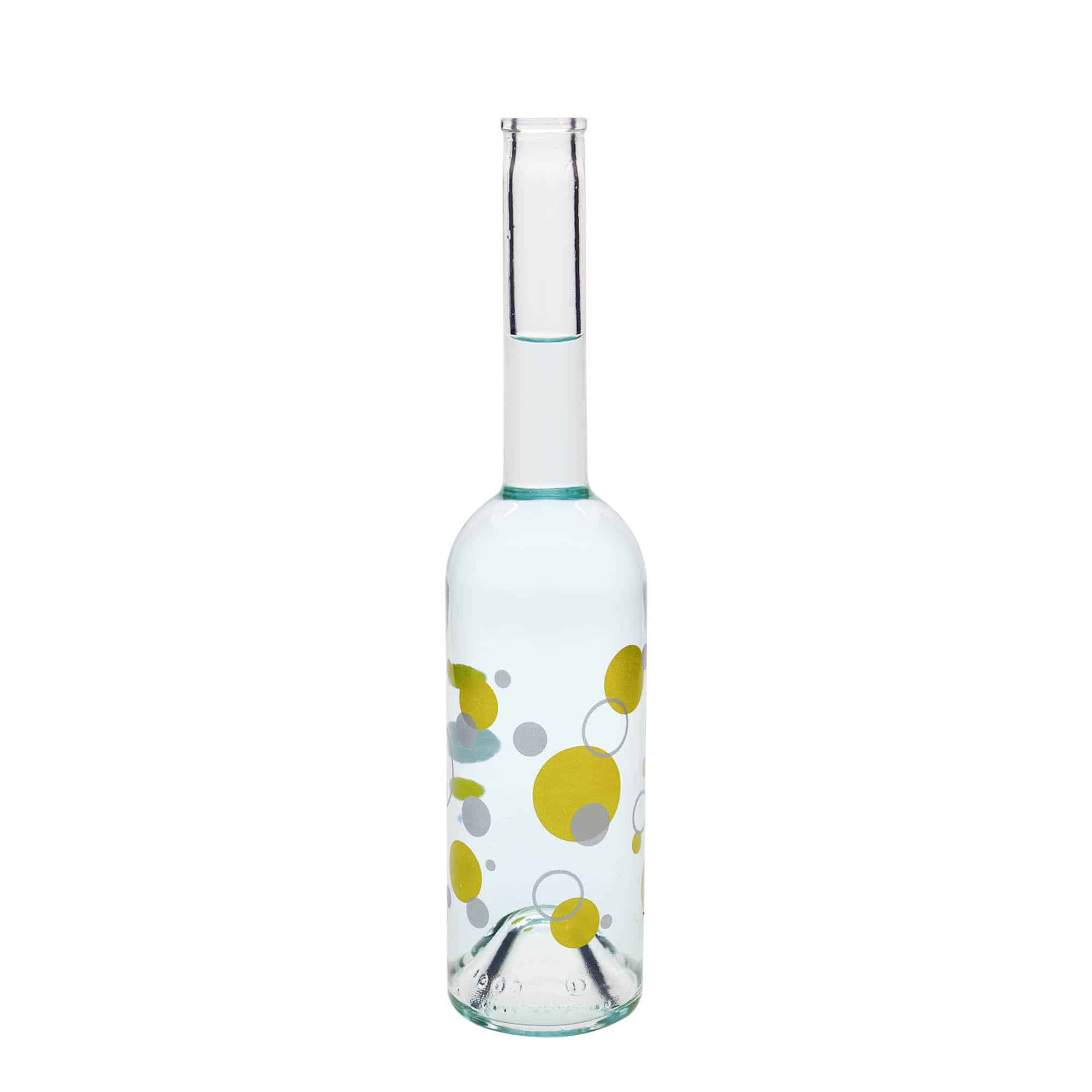500 ml стъклена бутилка „Опера“, мотив: точки, затваряне: коркова тапа