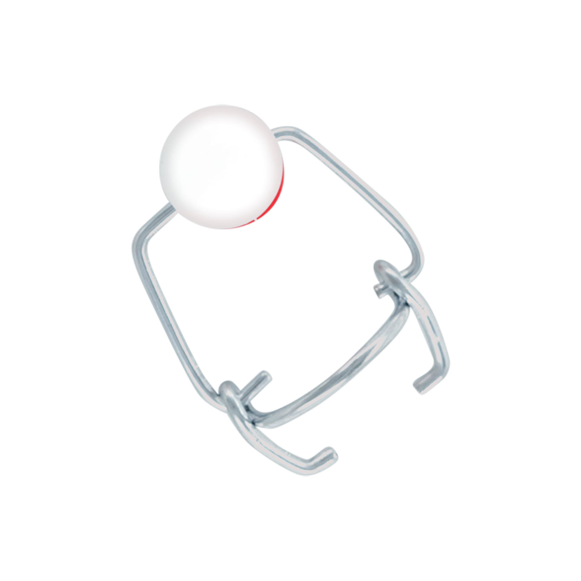 Мини щипка за закачалка, пластмасова, червено-бяла Мини щипка за закачалка, пластмасова, червено-бяла