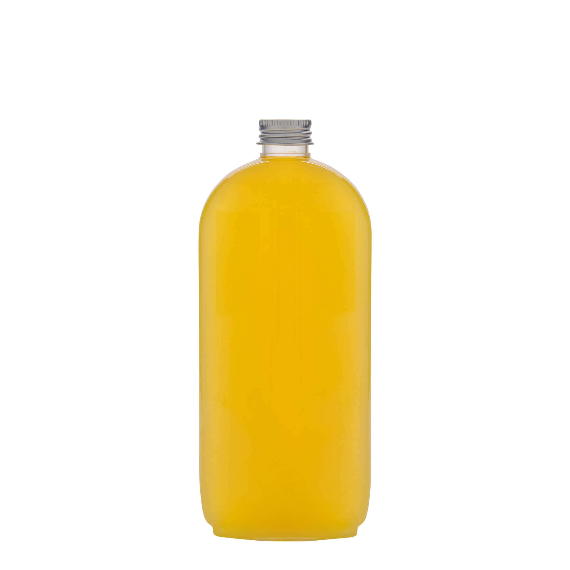 500 ml PET бутилка „Ирис“, овална, пластмасова, затваряне: винтова капачка 24/410